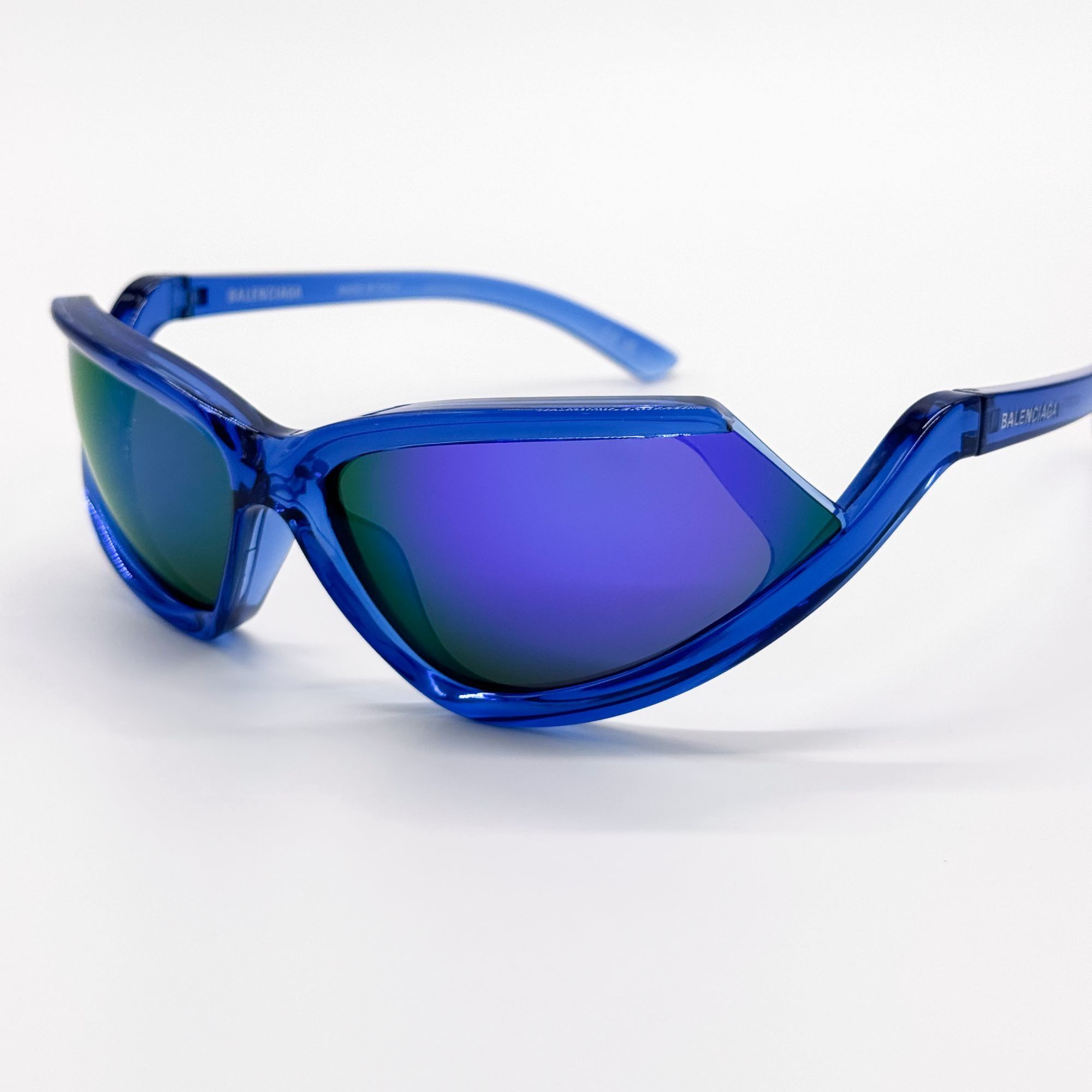 Balenciaga NEW BALENCIAGA BB0289S 004 SUNGLASSES BLUE GEOMETRIC EYEWEAR Size ONE SIZE - 3 Thumbnail