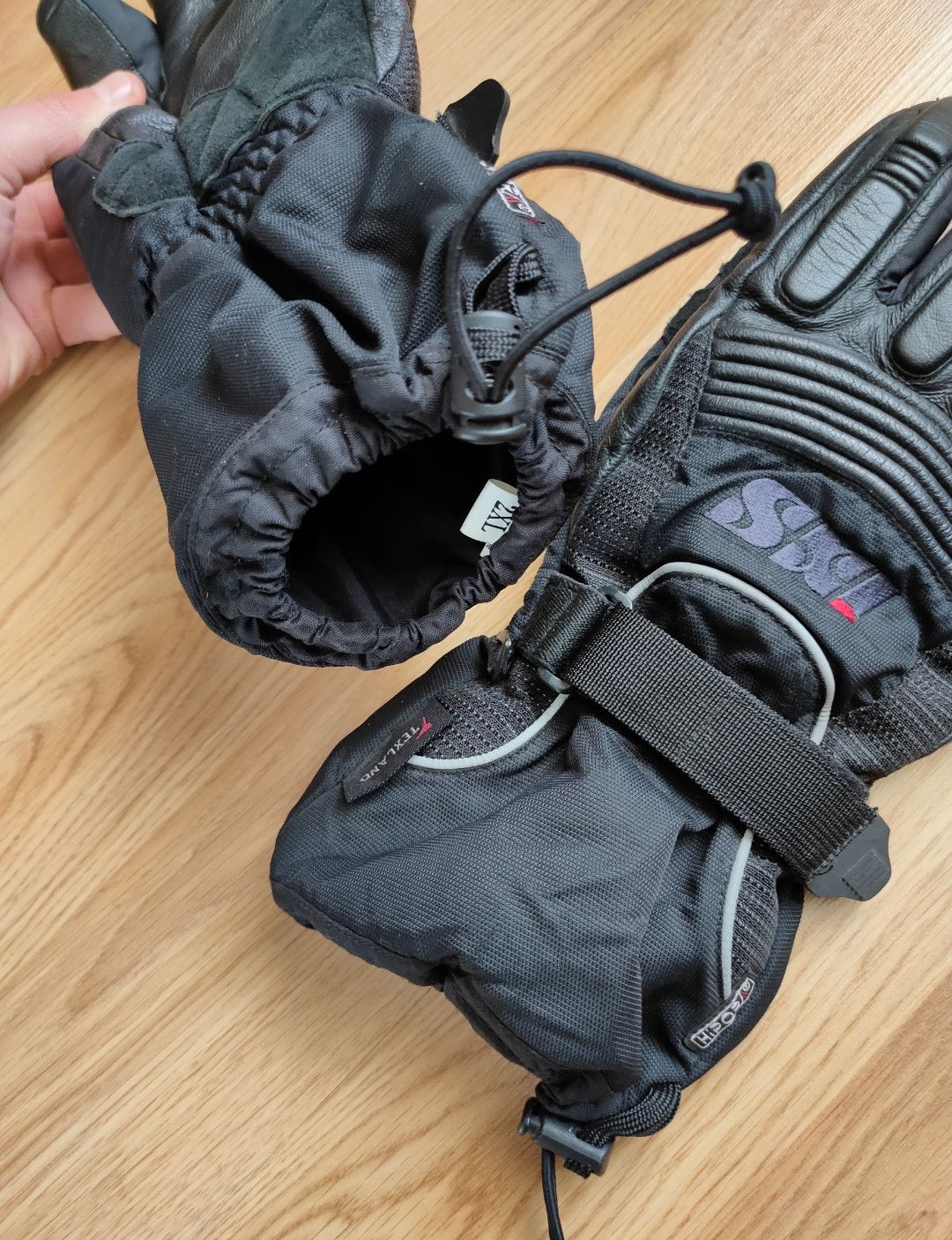 Genuine Leather Motorcycle gloves IXS Hipora Leather Outdoor Mountain Gloves Size ONE SIZE - 7 Thumbnail