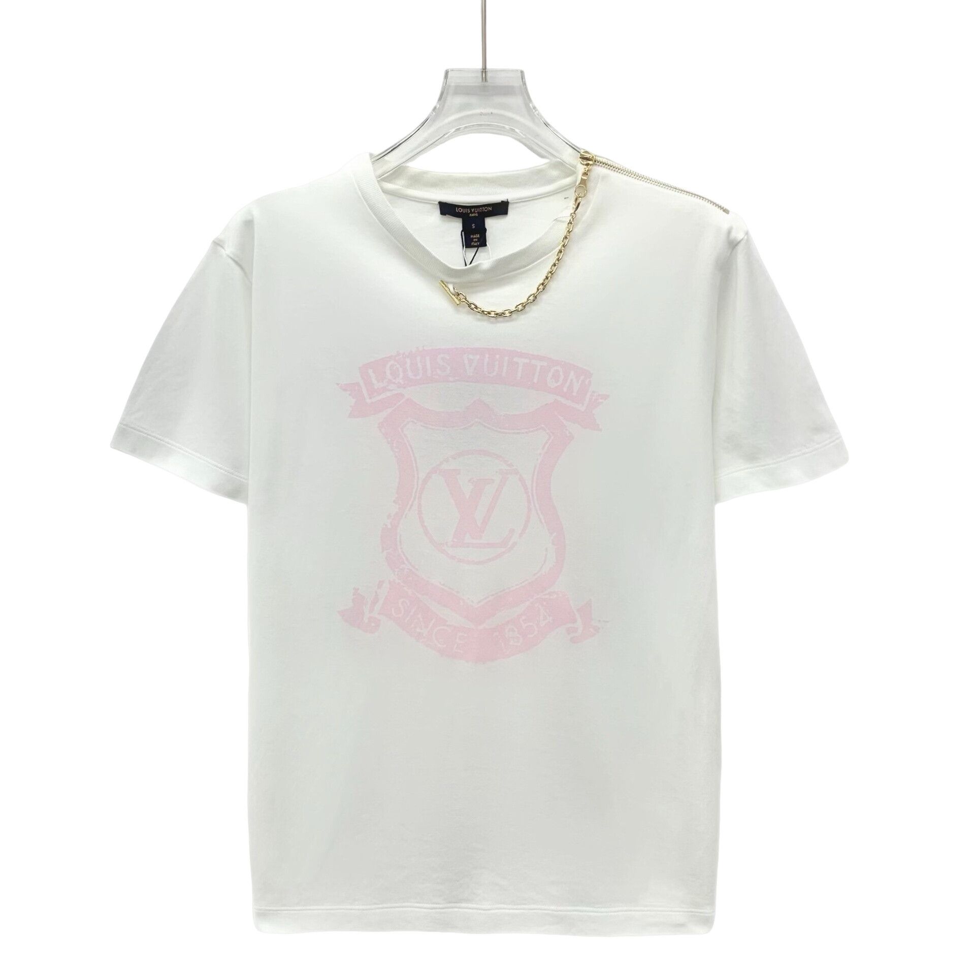 Louis Vuitton Louis Vuitton Chain Detail Logo T-Shirt S Size US S / EU 44-46 / 1 - 1 Thumbnail