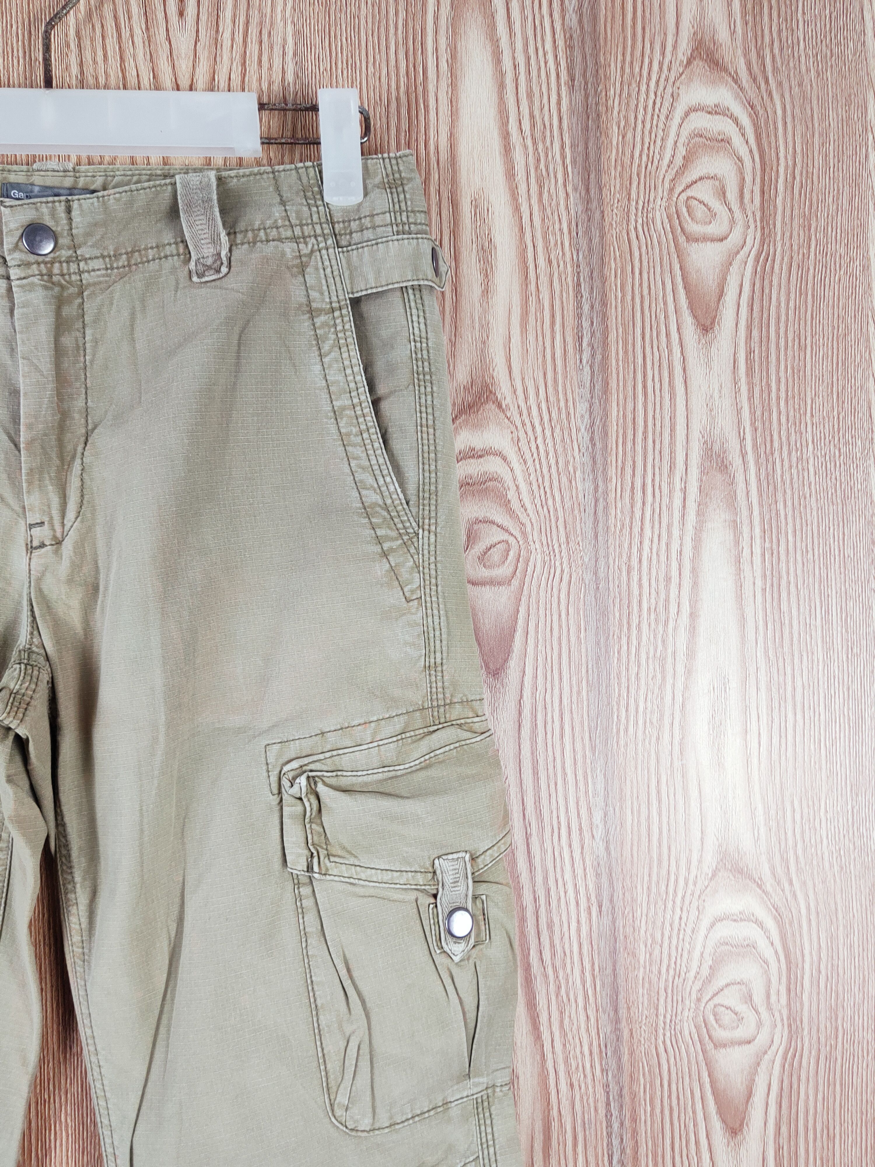 Japanese Brand Gap Green Faded Multipocket Tactical Cargo Pants #W209 Size US 30 / EU 46 - 5 Thumbnail