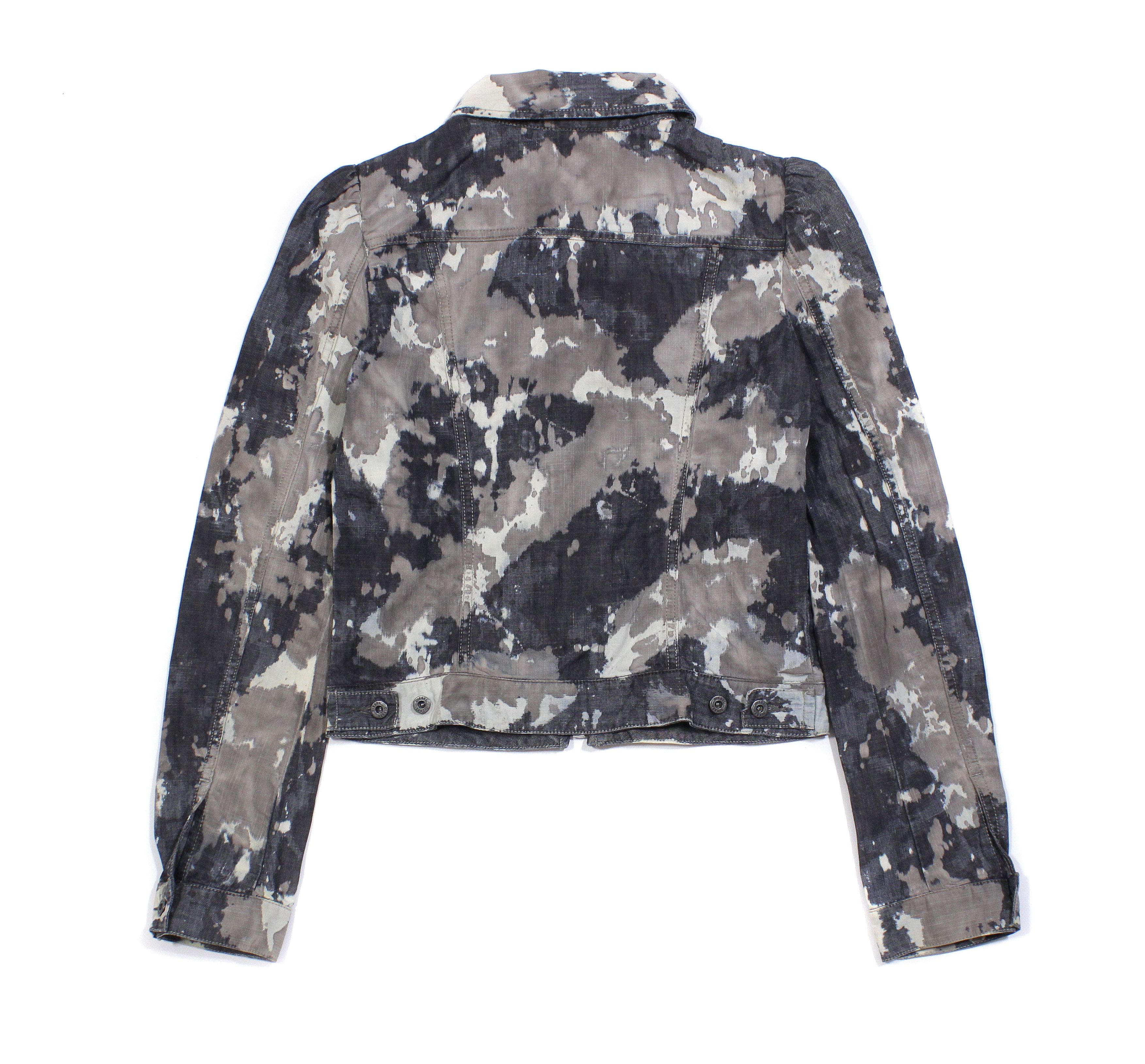 Diesel 00S Tie Dye Denim Jacket Vintage Size S / US 4 / IT 40 - 2 Thumbnail