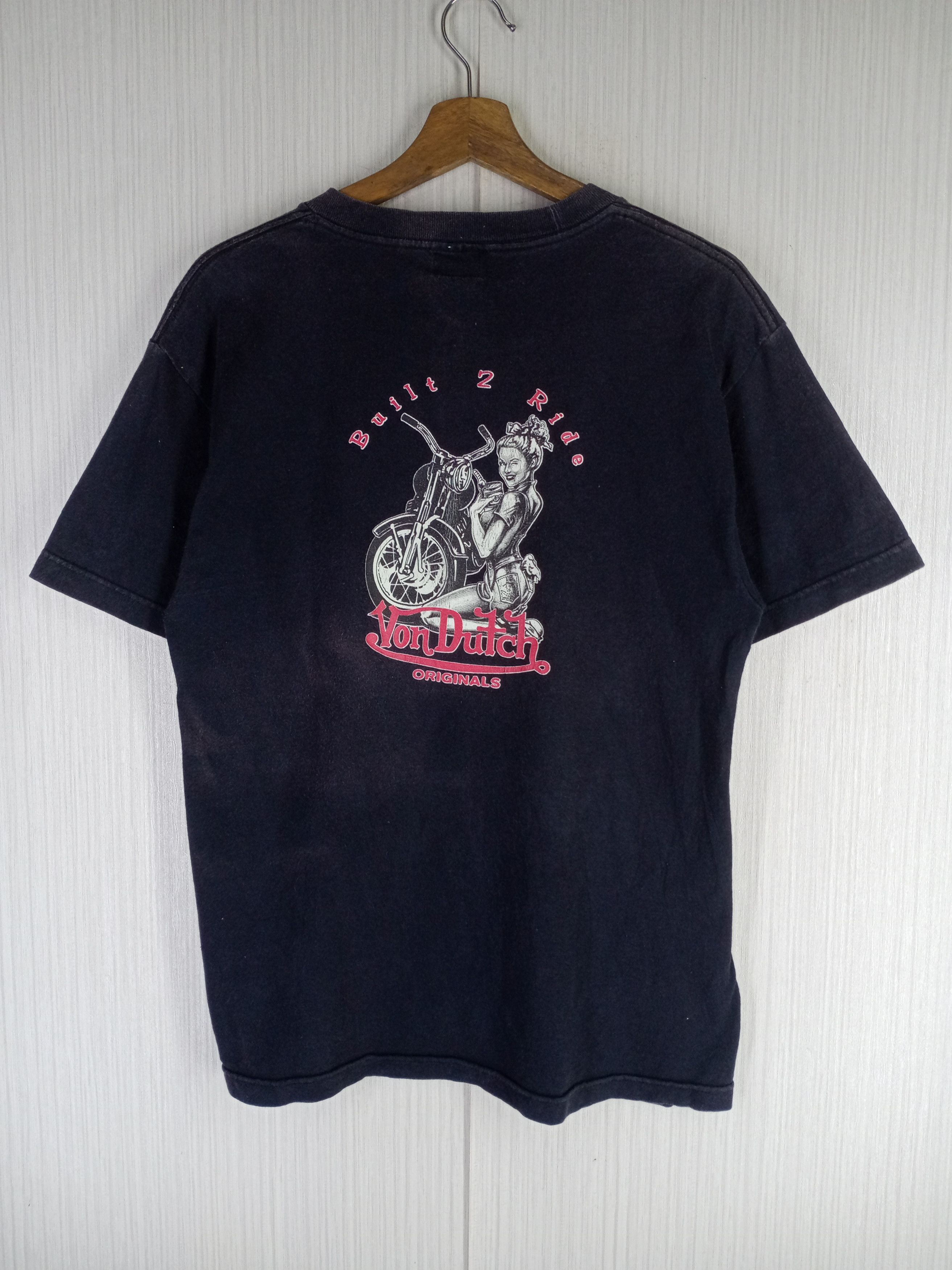 Von Dutch Rare Vintage 90s Von Dutch Built 2 Ride Tshirt Size US M / EU 48-50 / 2 - 2 Thumbnail