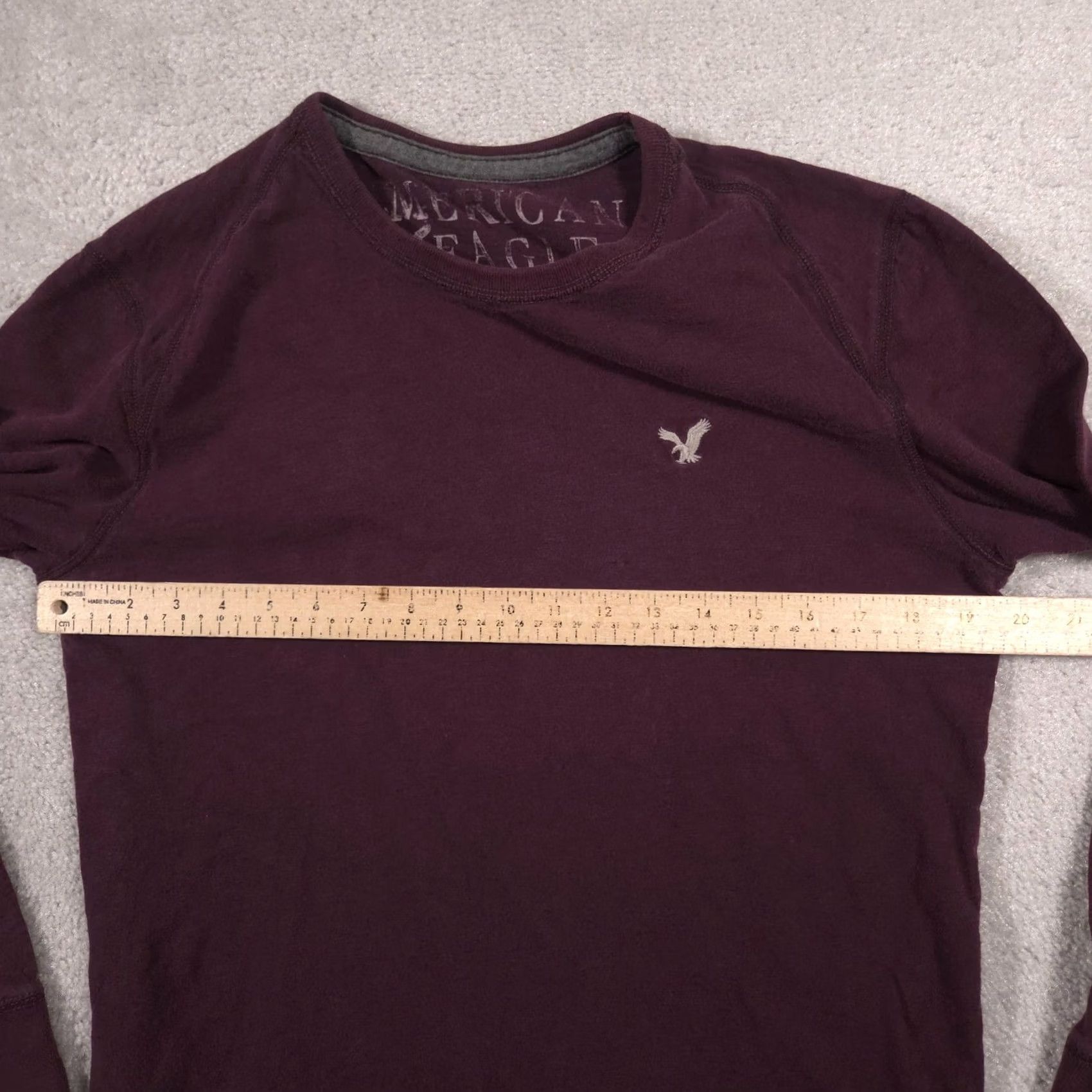 American Eagle Outfitters American Eagle Outfitters Shirt Mens S Red Long Sleeve Logo Tee Crewneck Size US S / EU 44-46 / 1 - 7 Thumbnail