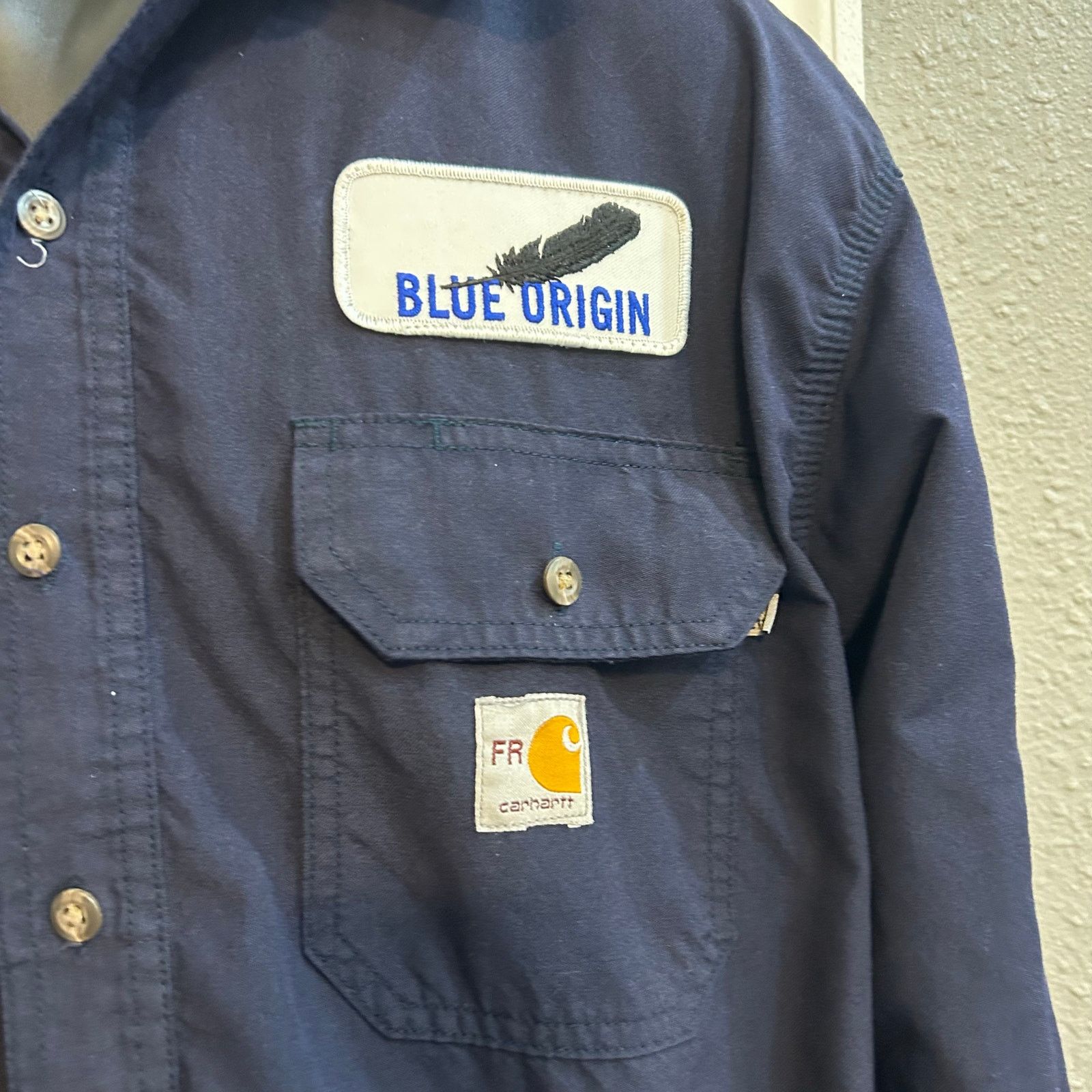 Carhartt Carhartt FR XL Button Up Work Shirt Blue Origin Size US XL / EU 56 / 4 - 4 Thumbnail