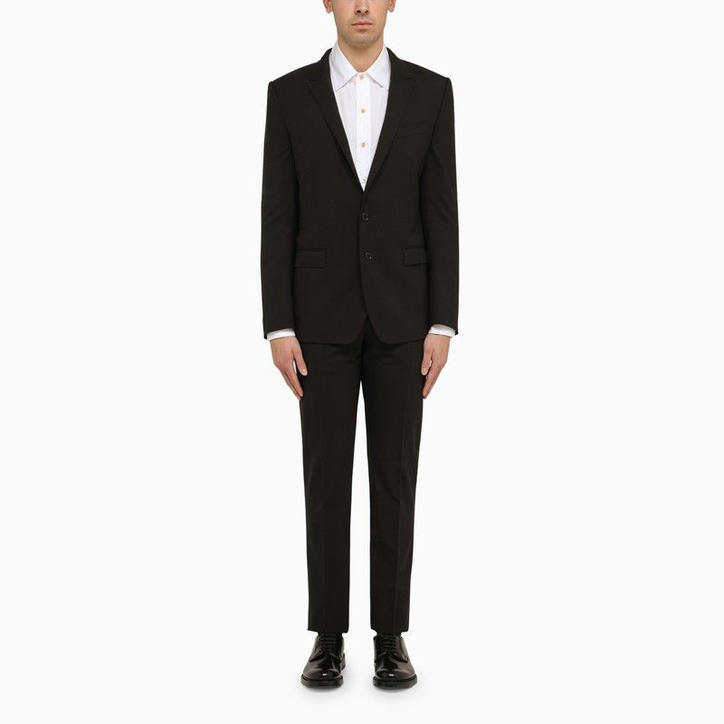 image of Dolce Gabbana Dolce&gabbana Black Wool Single-Breasted Suit, Men's (Size Medium)