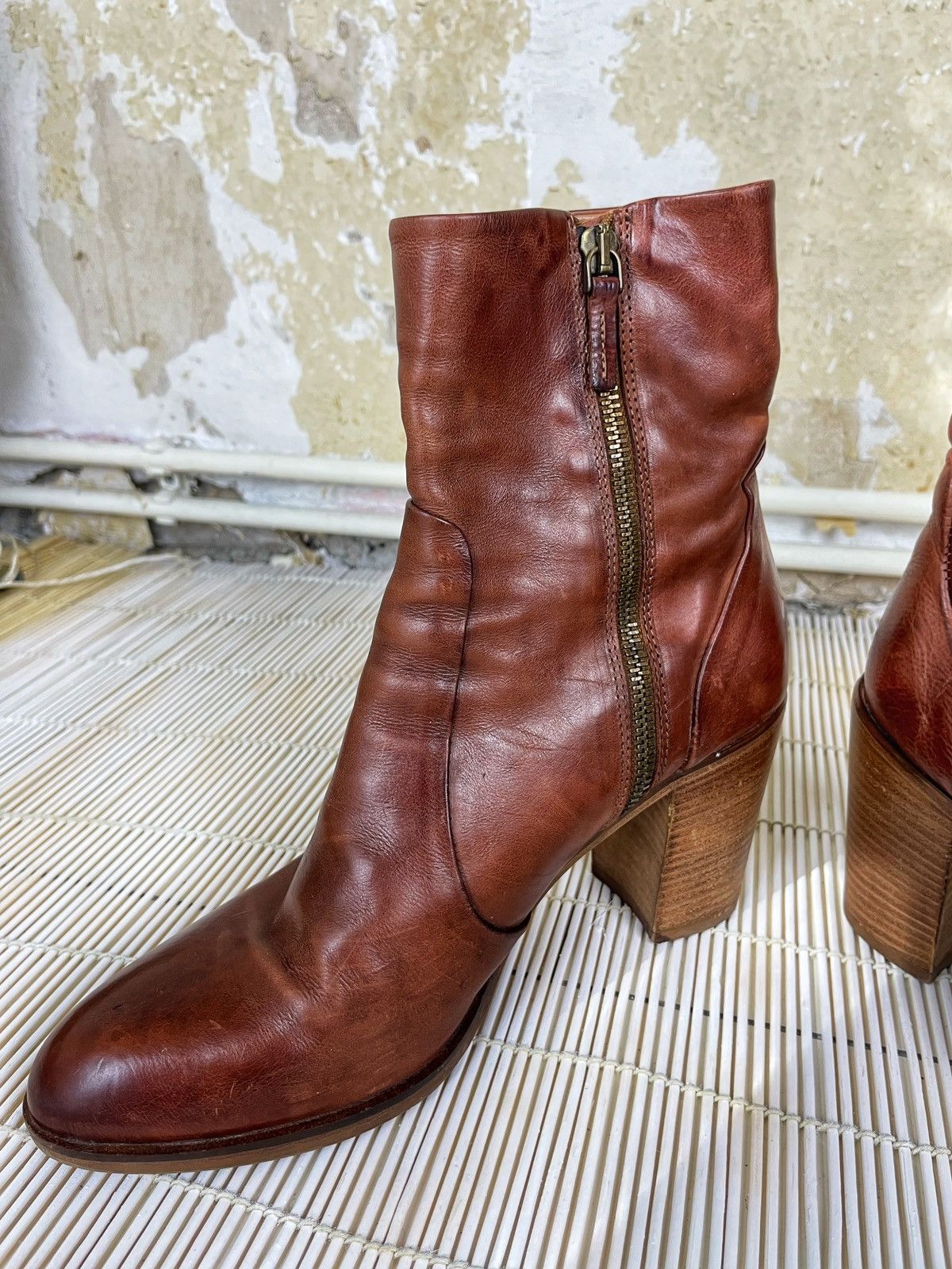 Other Brown Real Leather Ankle Boots Size US 9 / IT 39 - 6 Thumbnail
