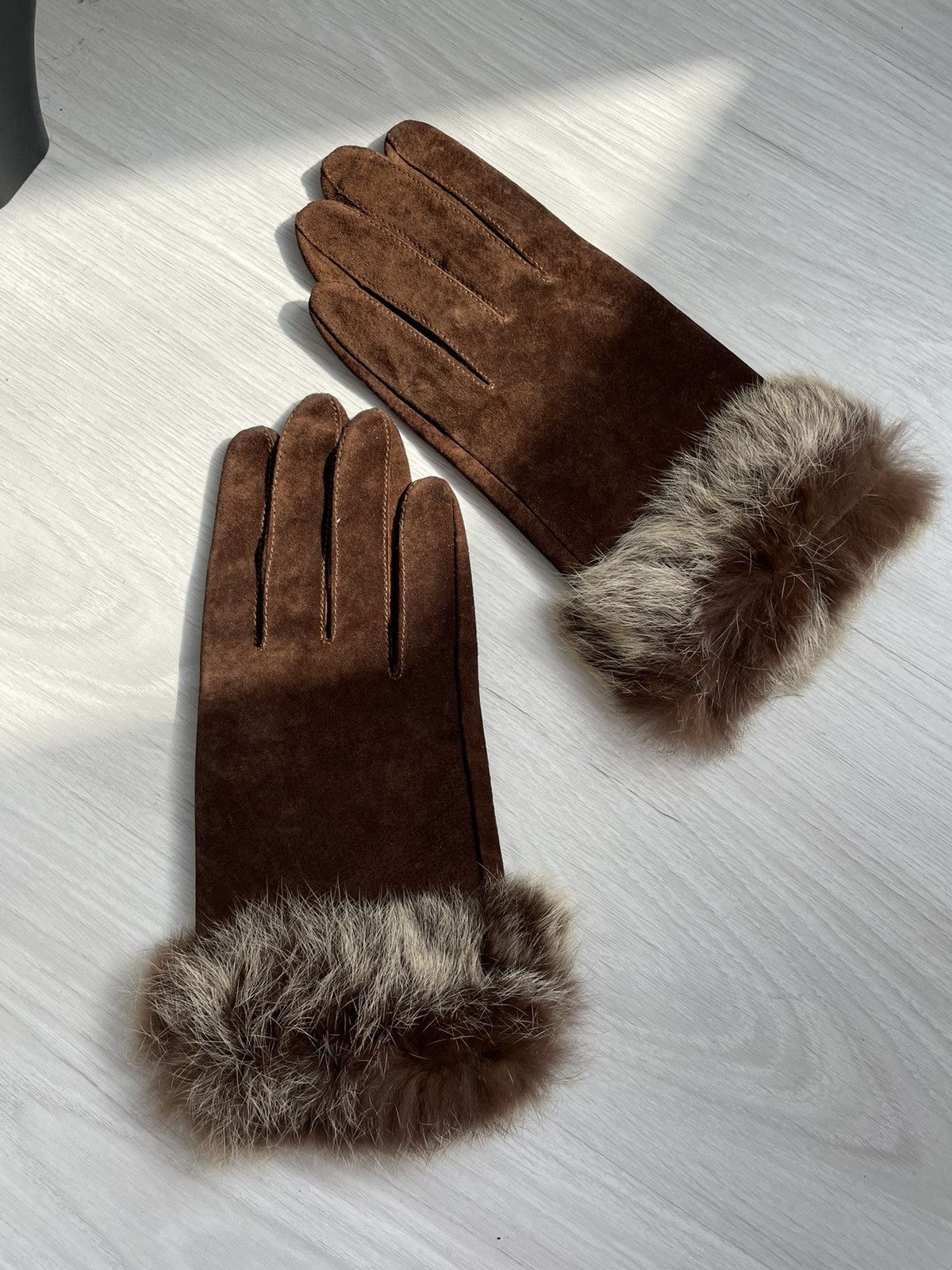 Vintage Vintage leather gloves Size ONE SIZE - 6 Thumbnail