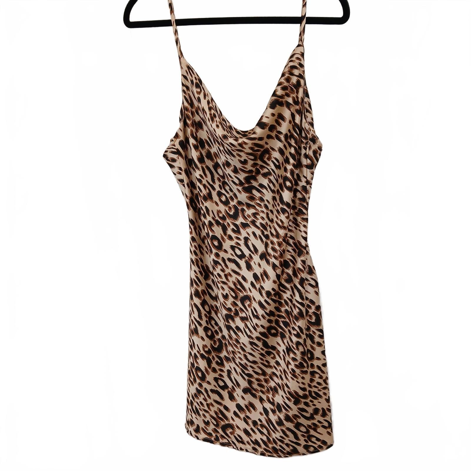 Designer Cotton Candy LA Spaghetti Strap Animal Print Dress Large Size L / US 10 / IT 46 - 2 Thumbnail