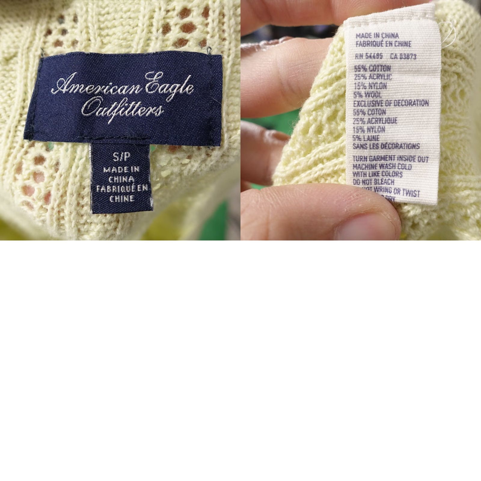 American Eagle Outfitters AMERICAN EAGLE PULLOVER SWEATER WOMENS SMALL YELLOW REGULAR FIT Size S / US 4 / IT 40 - 8 Thumbnail
