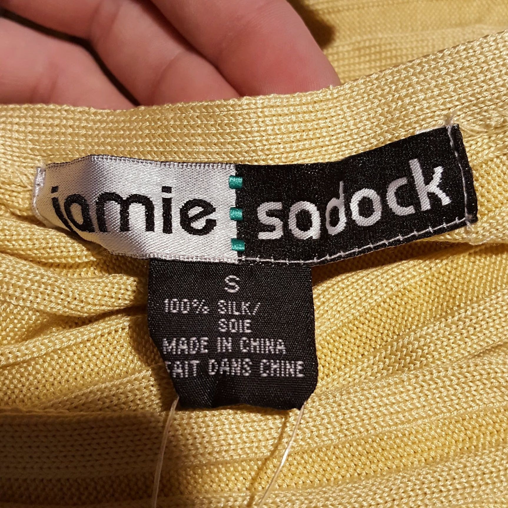 Vintage Jamie Sadock Silk Knit Golf Women’s Small Yellow Long Sleeve Blouse Shirt Top Vintage Size S / US 4 / IT 40 - 6 Thumbnail