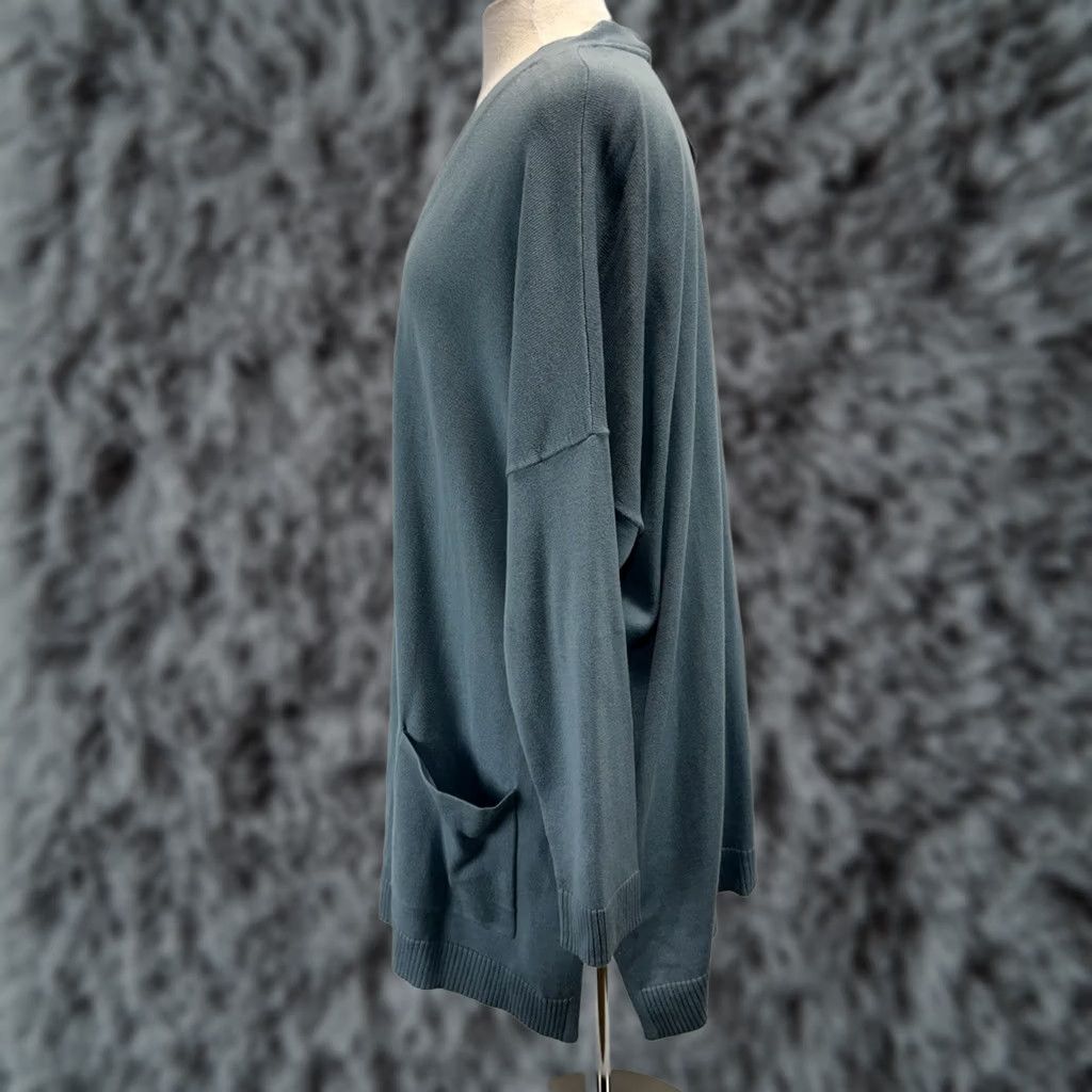 J. Jill J. Jill Knit Cardigan Sweater Women’s 3X Plus Blue V-Neck Pockets Tunic Knit Cardigan Women’s 3X Plus Blue V-Neck Pockets Size XXL / US 16-18 / IT 52-54 - 1 Thumbnail