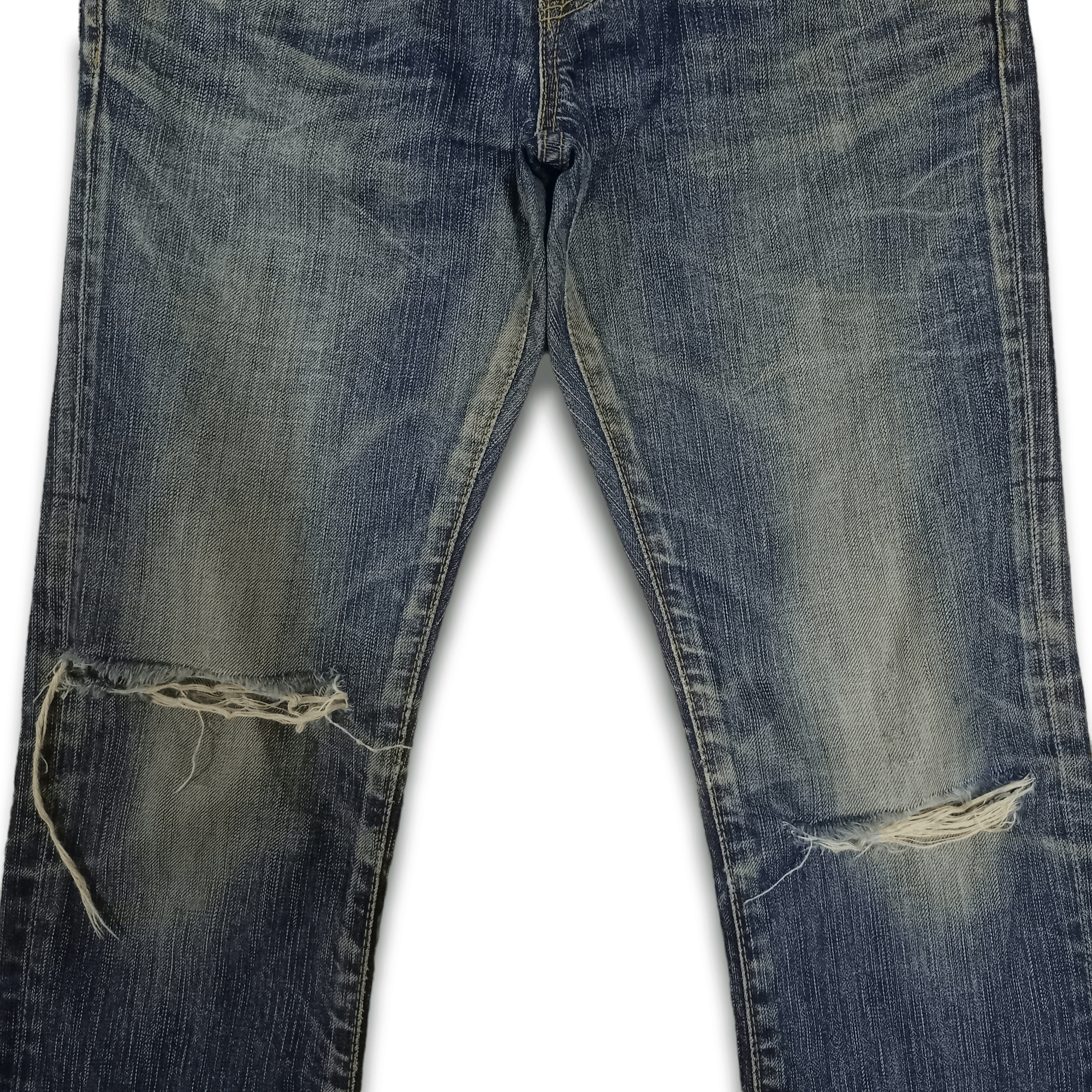Edwin Vintage Japanese Edwin 503 Mudwash Ripped Jeans 30x29 Size 30" / US 8 / IT 44 - 5 Thumbnail