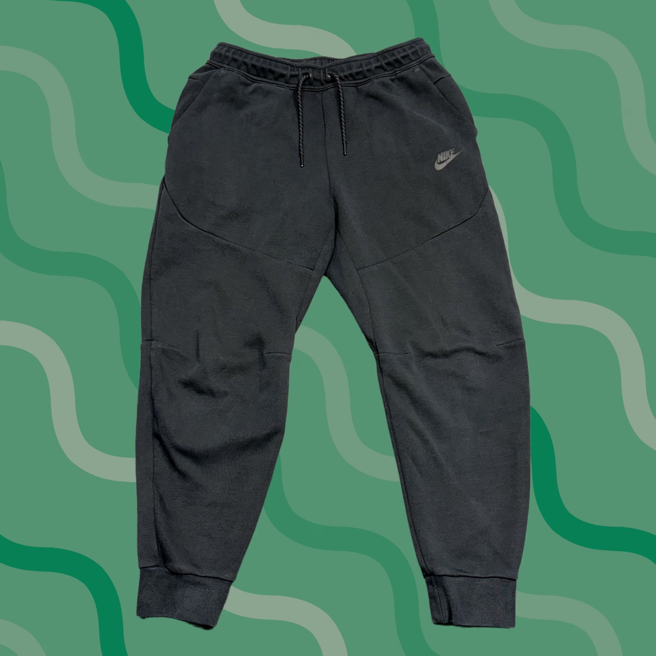 Nike Tech Fleece Jogger Pants Men's Medium Triple Black Tapered Cu4495-010, Men's (Size 31)