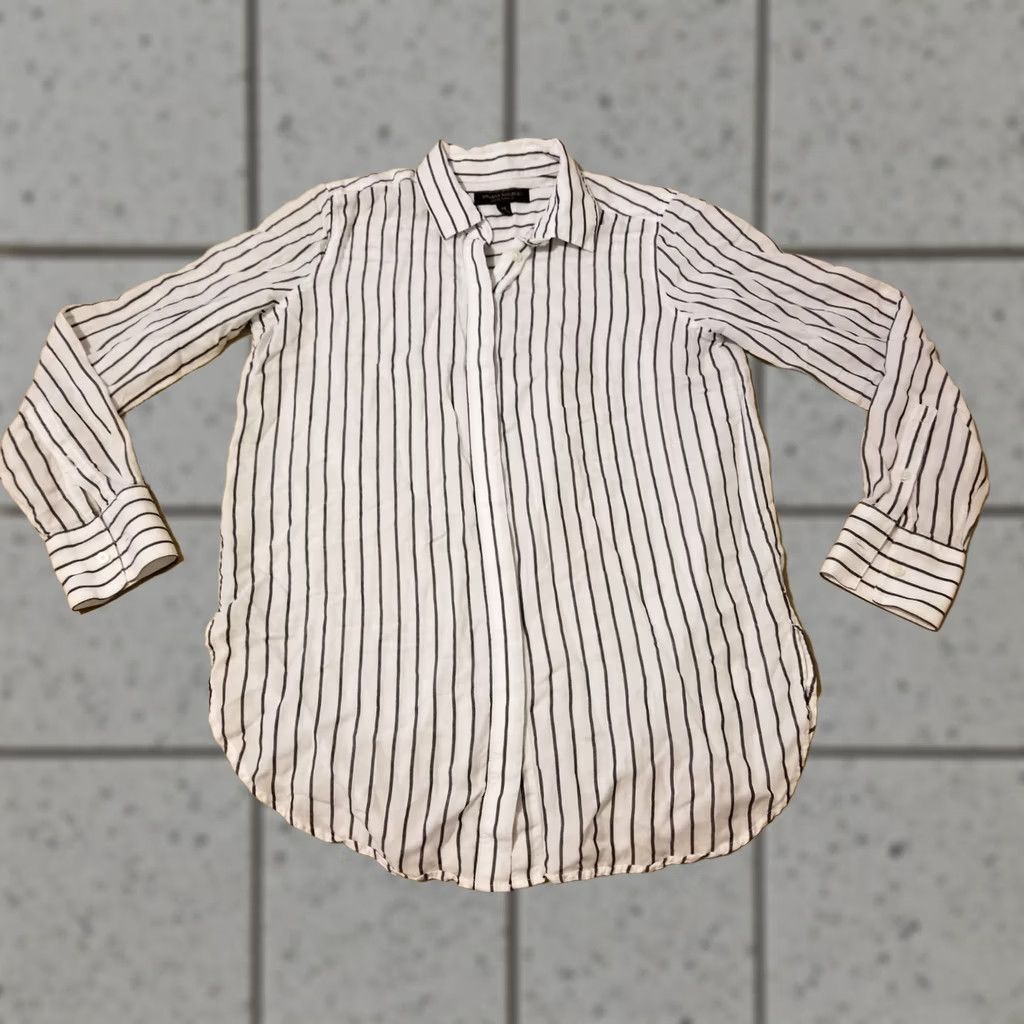Banana Republic Womens Banana Republic Shirt XS White Button Cotton Blouse Size XS / US 0-2 / IT 36-38 - 1 Thumbnail