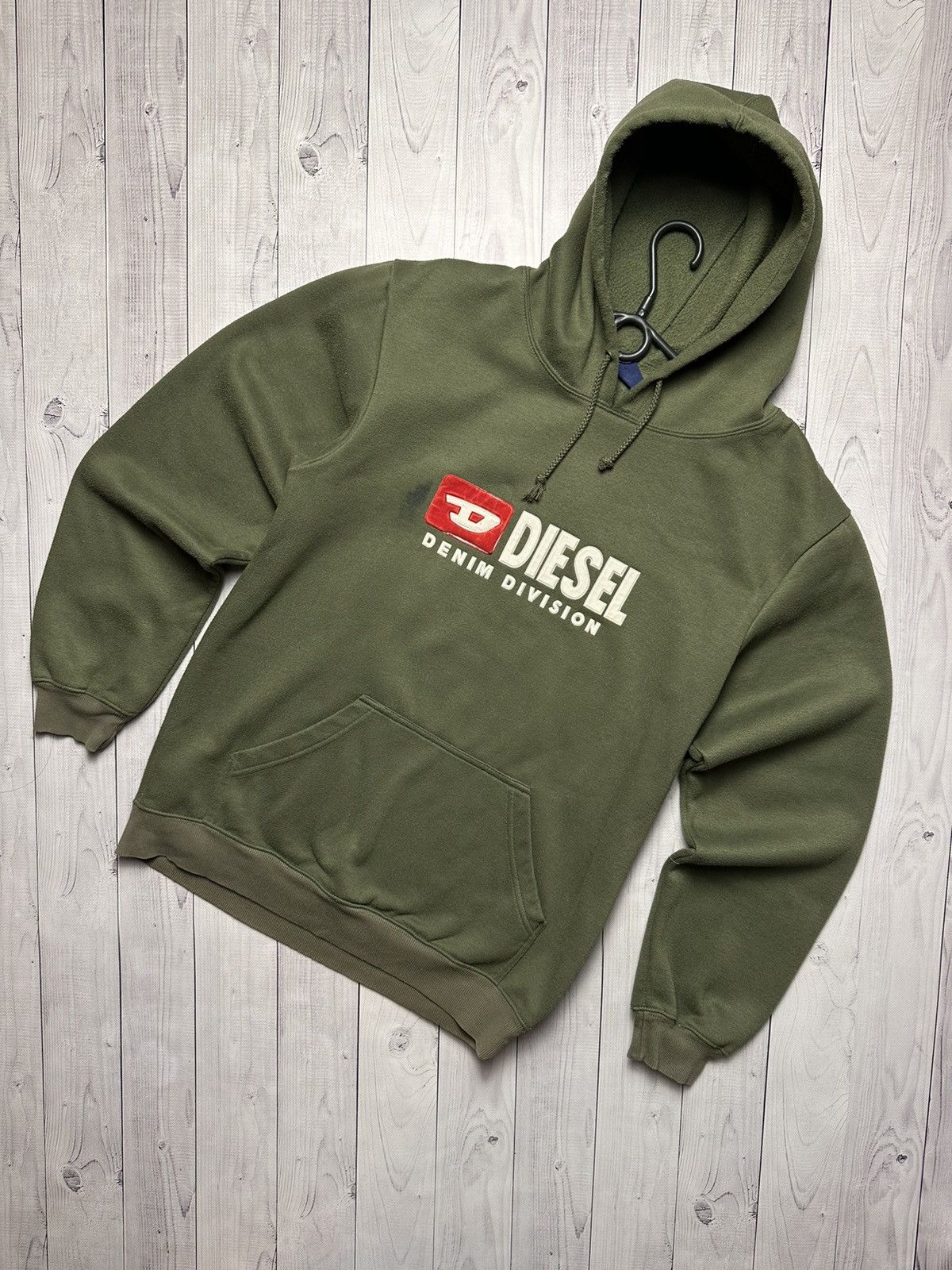 Vintage Diesel hoodie khaki size L box logo