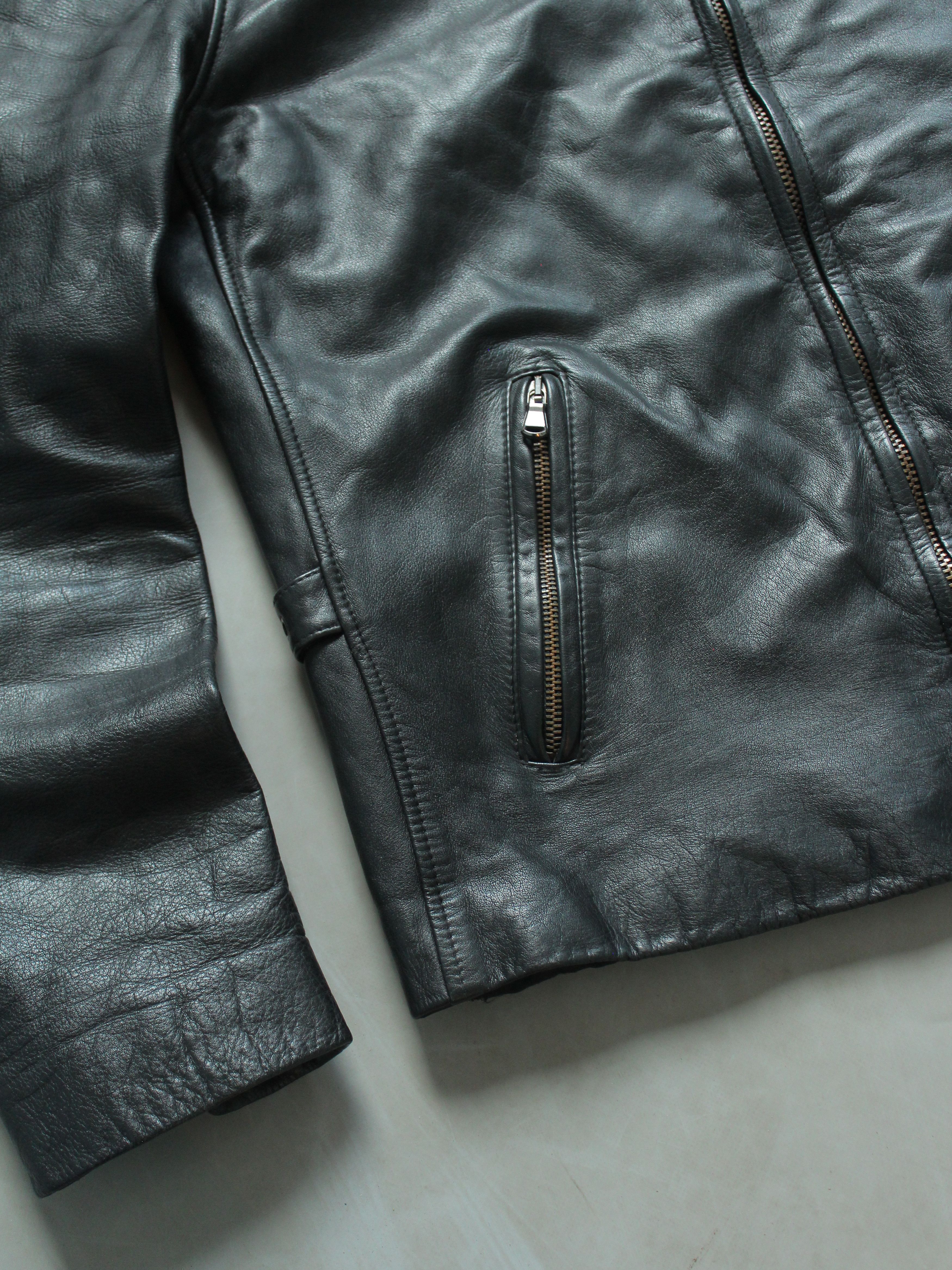 Chevignon Chevignon Vintage Racer Leather Jacket Black M Size US M / EU 48-50 / 2 - 5 Thumbnail