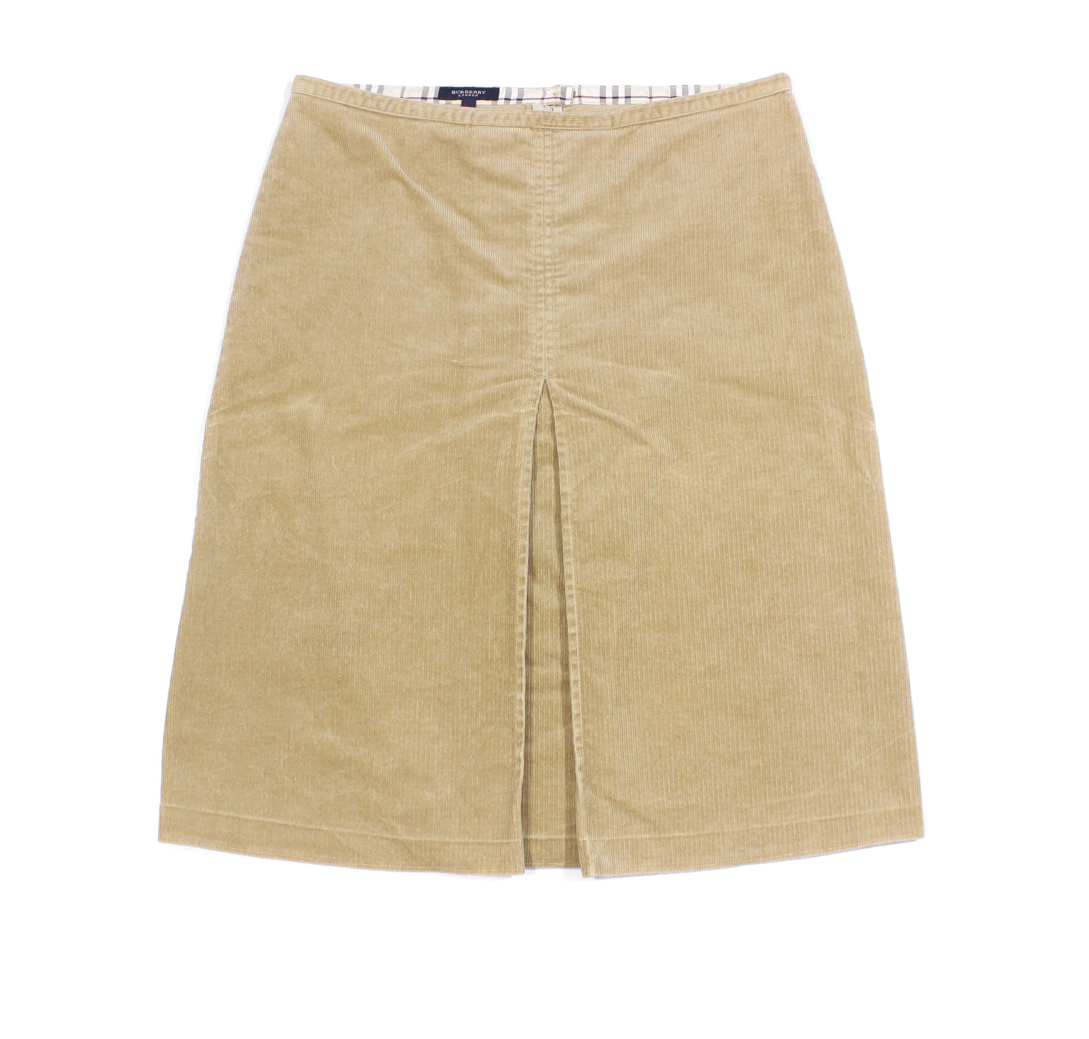 Burberry 00S Corduroy Skirt Vintage Size 30" / US 8 / IT 44 - 1 Thumbnail