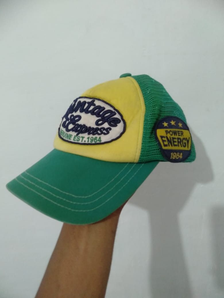 Japanese Brand Vintage d'express power Energi Trucker Hat Size ONE SIZE - 1 Thumbnail