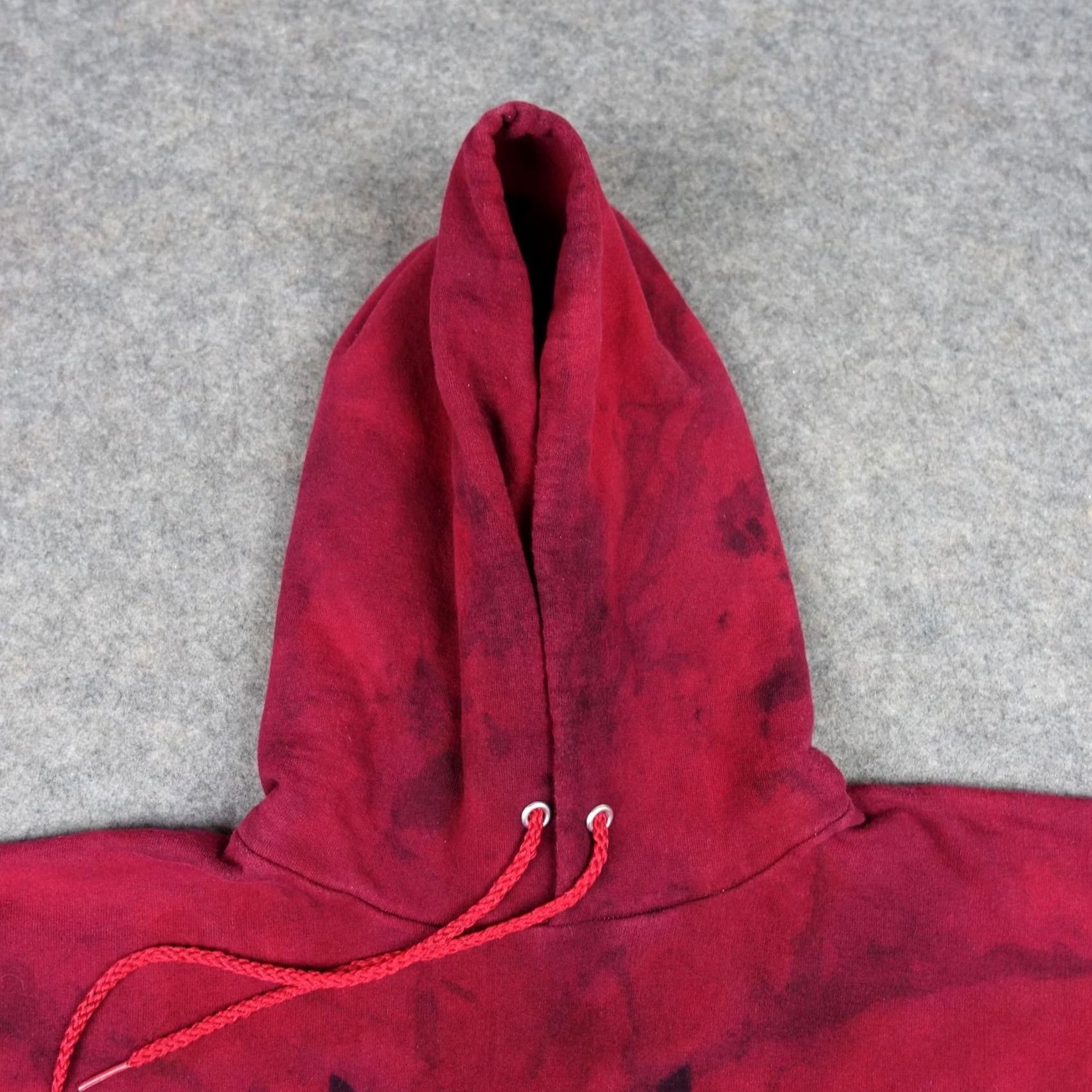 Hanes VINTAGE Spider Man Hoodie Mens L Red Hanes Tie Dye Pullover Graphic Print Fleece Kangaroo Pocket Pullover Hooded Sweatshirt 90% Cotton / 10% Polyester Size US L / EU 52-54 / 3 - 4 Thumbnail