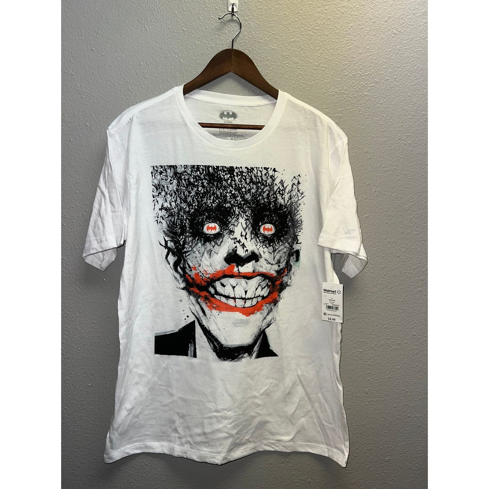 Vintage Batman The Joker Shirt White Graphic Movie Tee NWT XL Size US L / EU 52-54 / 3 - 1 Thumbnail