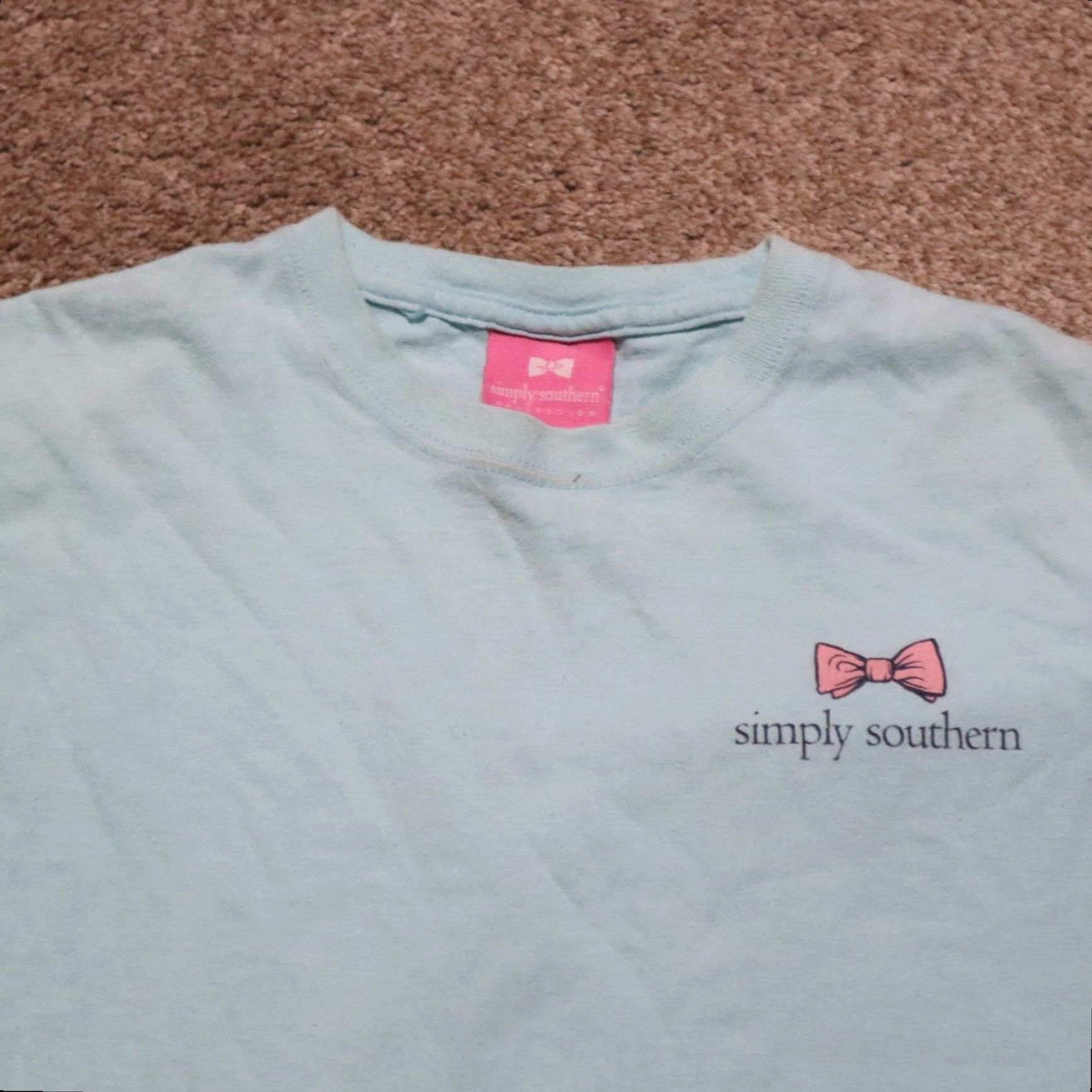 Vintage Simply Southern Shirt Adult Women S Blue Logo Pockets Modern Basic Size S / US 4 / IT 40 - 3 Thumbnail