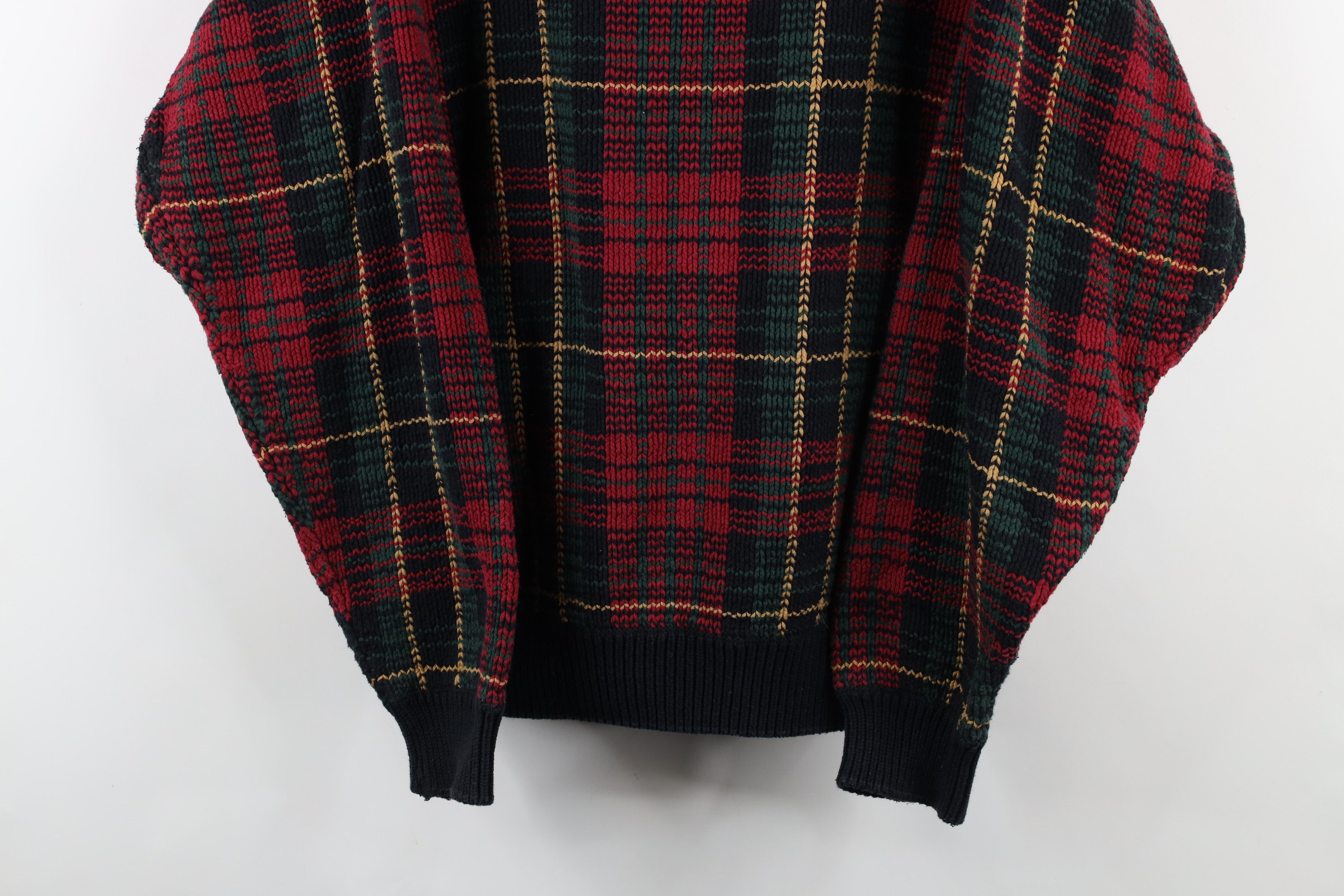Vintage Vintage 90s Streetwear Heavyweight Crewneck Sweater Plaid Size US M / EU 48-50 / 2 - 3 Thumbnail
