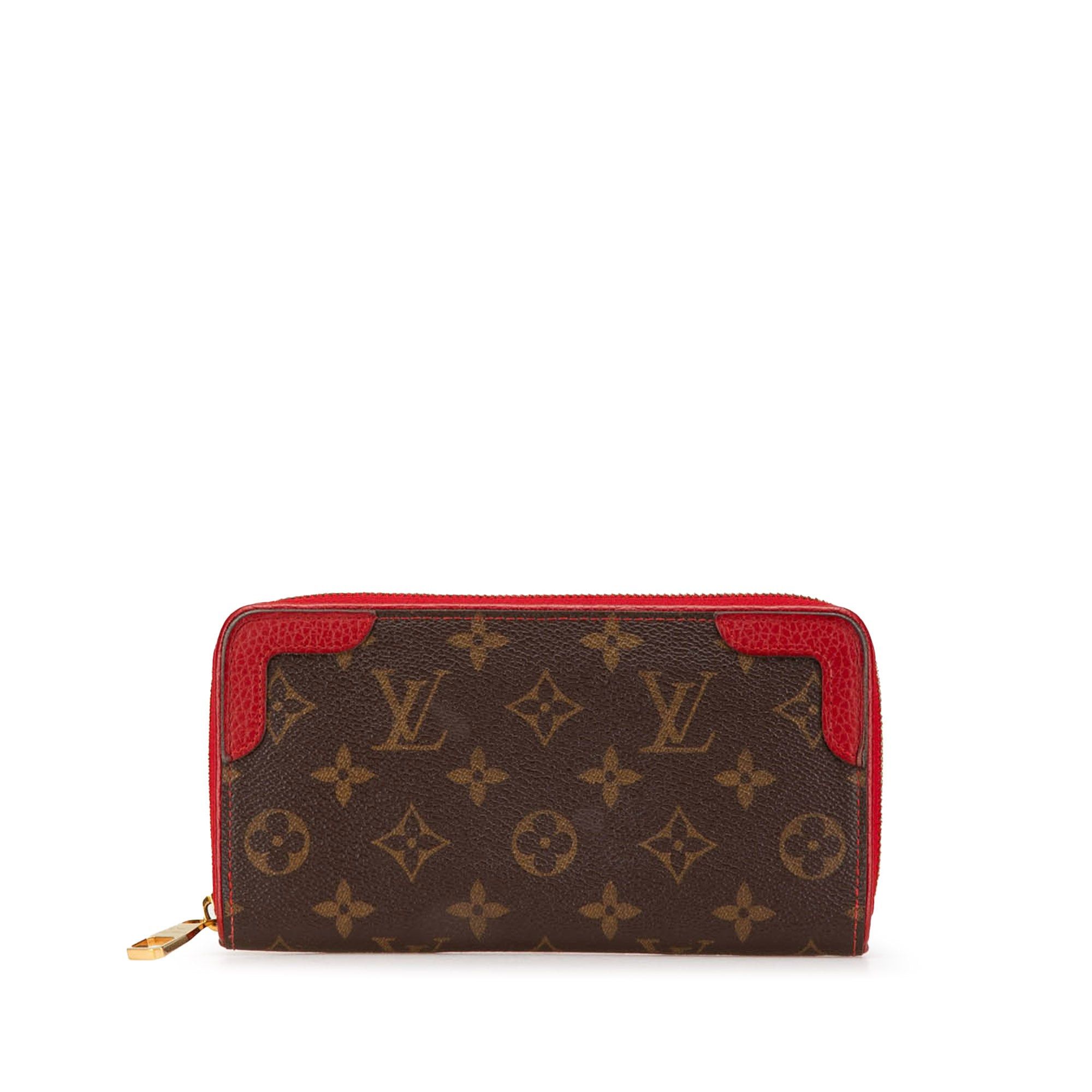 Louis Vuitton Monogram Retiro Zippy Wallet Brown