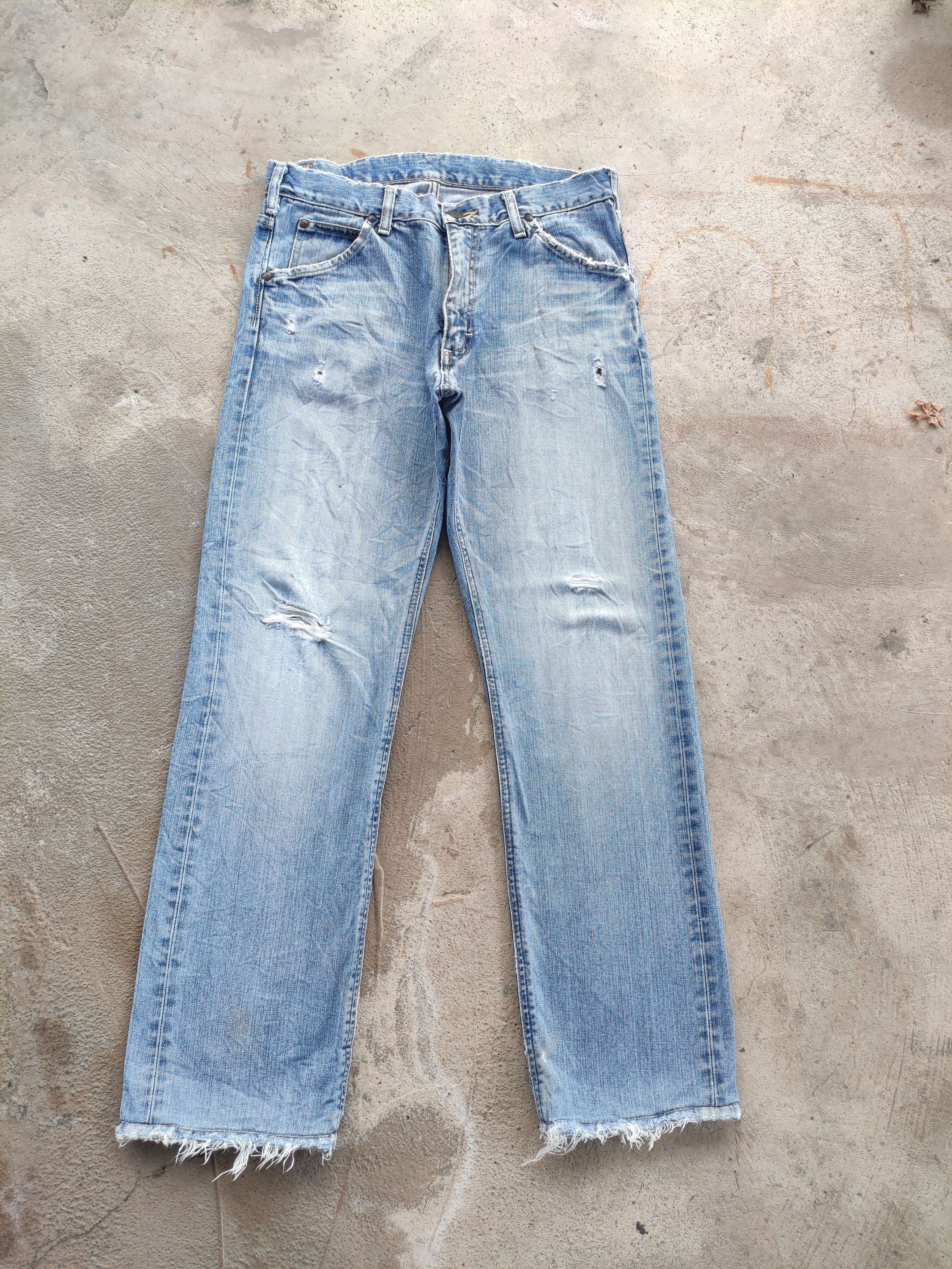 Vintage Lee Japan Distressed Faded Denim Jean
