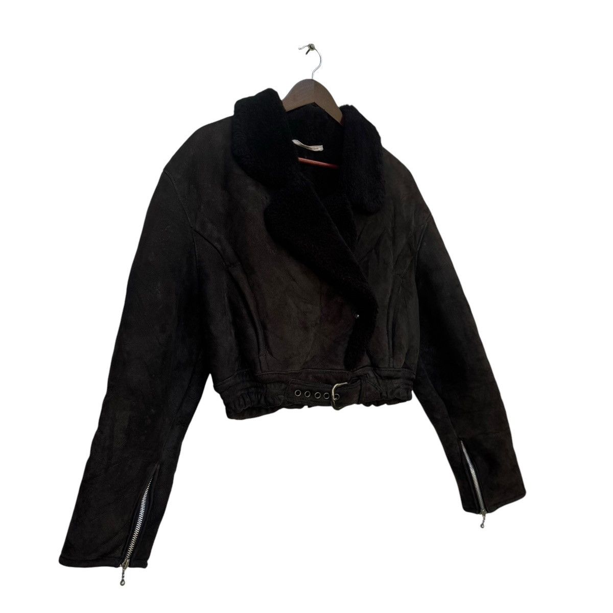 Designer O’ned Sheepskin Cropped Jacket Size XS / US 0-2 / IT 36-38 - 2 Thumbnail