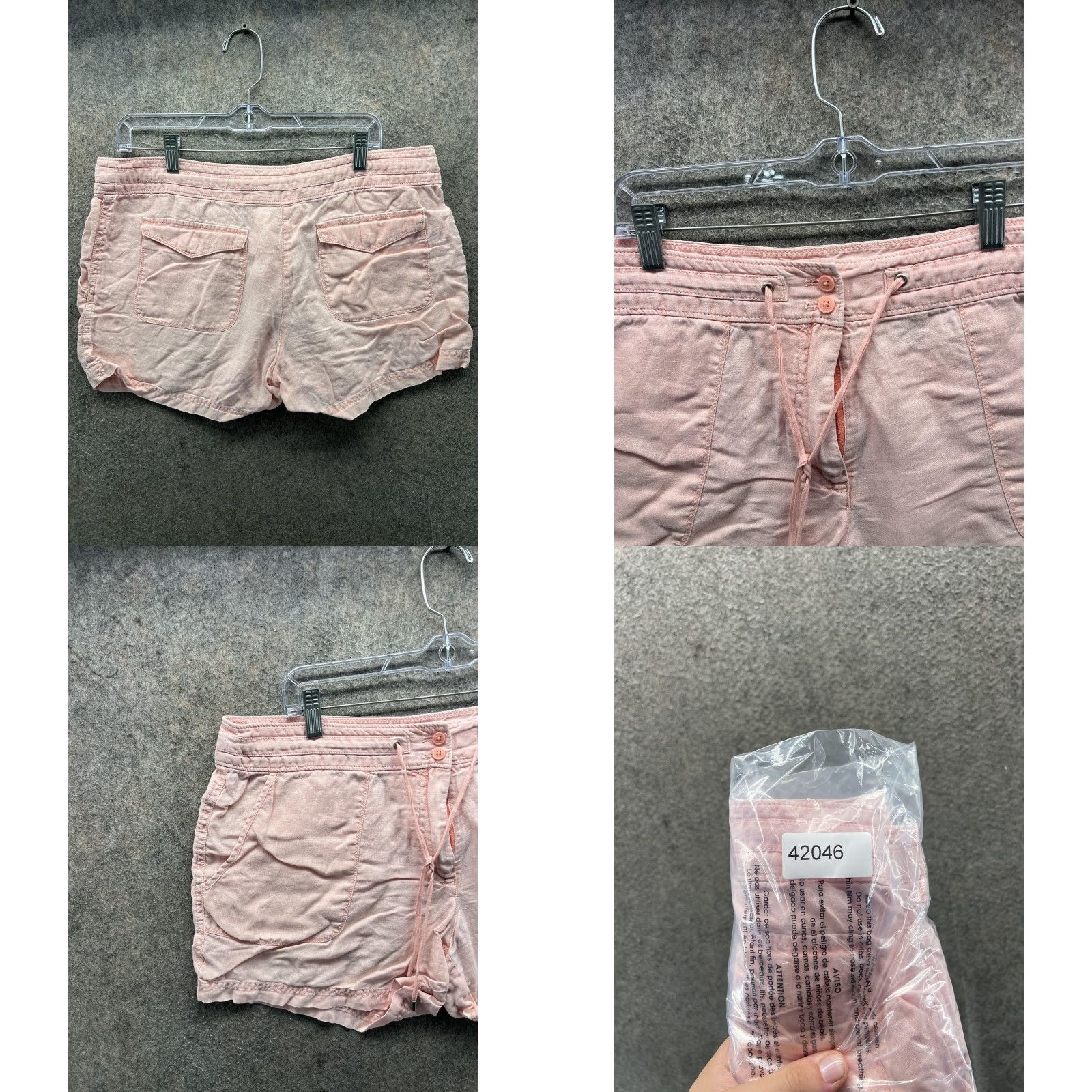 Tommy Bahama Tommy Bahama Shorts Womens 12 Pink Linen Chino Drawstring Casual Summer Travel Size 34" / US 12 / IT 48 - 8 Thumbnail
