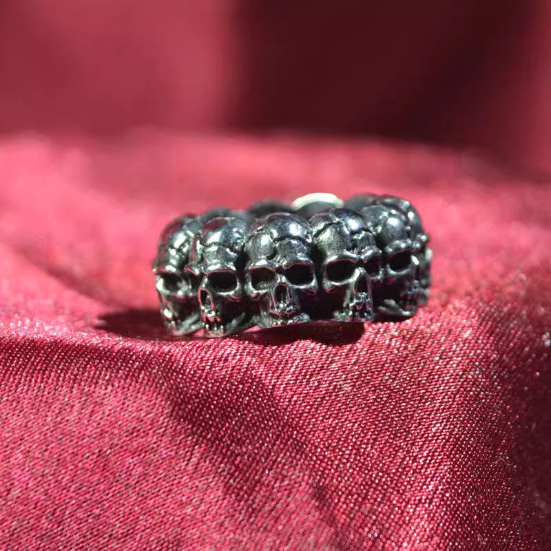 Jewelry Skull Vibe Jewelry Rings Open Size Chrome Ring (Size 7-13) Size ONE SIZE - 1 Thumbnail