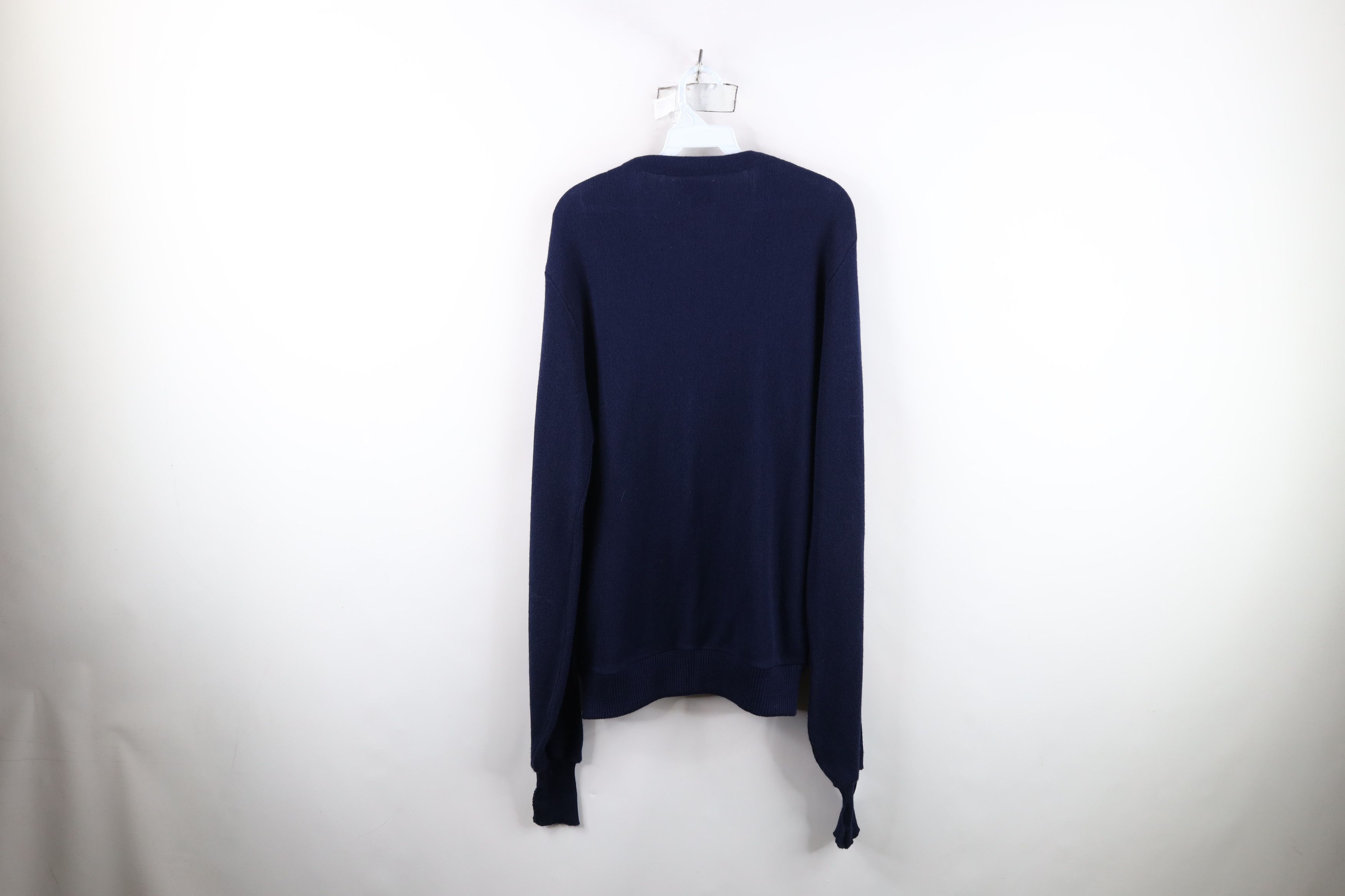 Vintage Vintage 70s Streetwear Knit Cardigan Sweater Navy Blue USA Size US XL / EU 56 / 4 - 8 Thumbnail