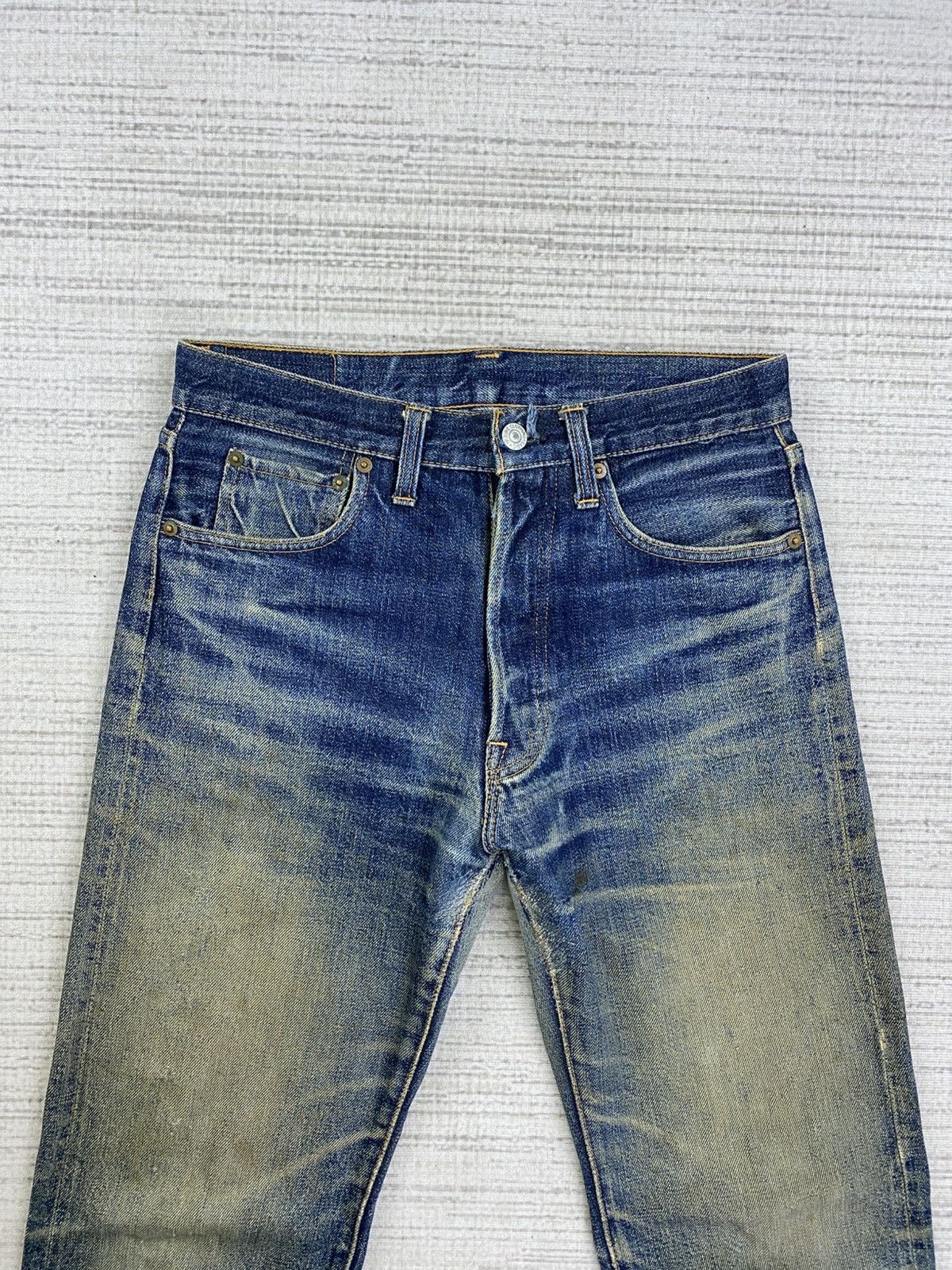 Denime × Vintage Vintage Denime Japan Selvage Distressed Jeans Denim Pants Size US 29 - 6 Thumbnail
