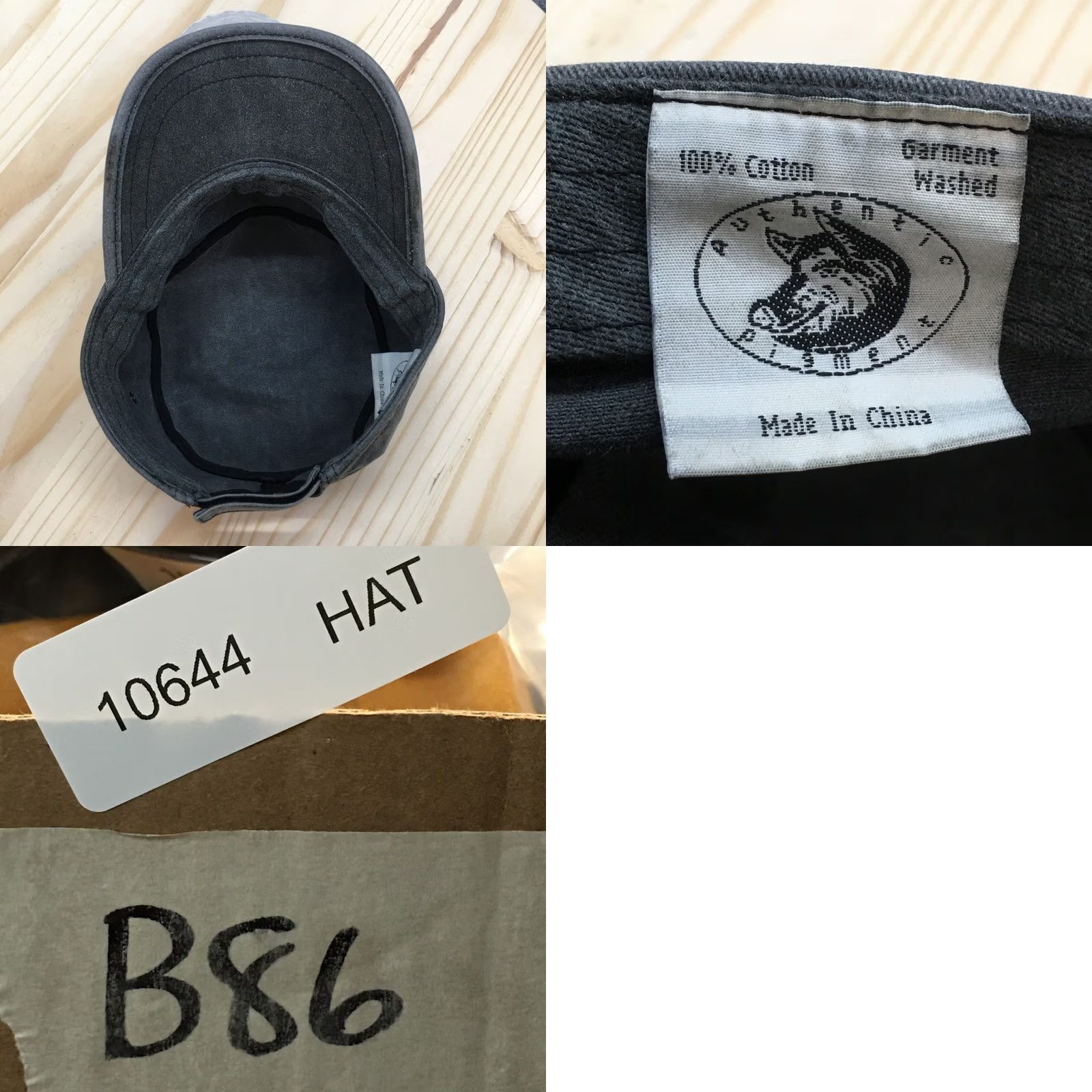 Vintage Simple Cap Womens One Size Gray Tastefully Army Adjustable Curved Brim Studded Size ONE SIZE - 8 Thumbnail