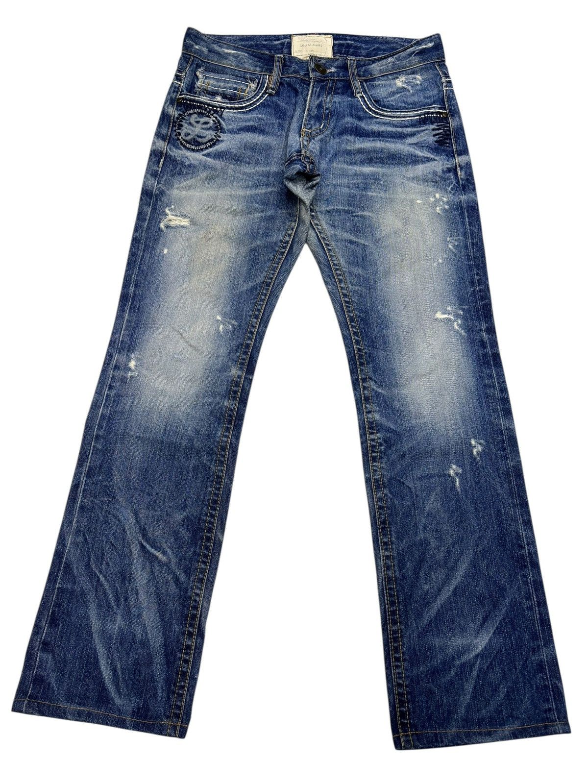 Kapital 💥LOLITA YOSHITOMO NARA DISTRESSED DENIM JEANS Size US 31 - 2 Thumbnail