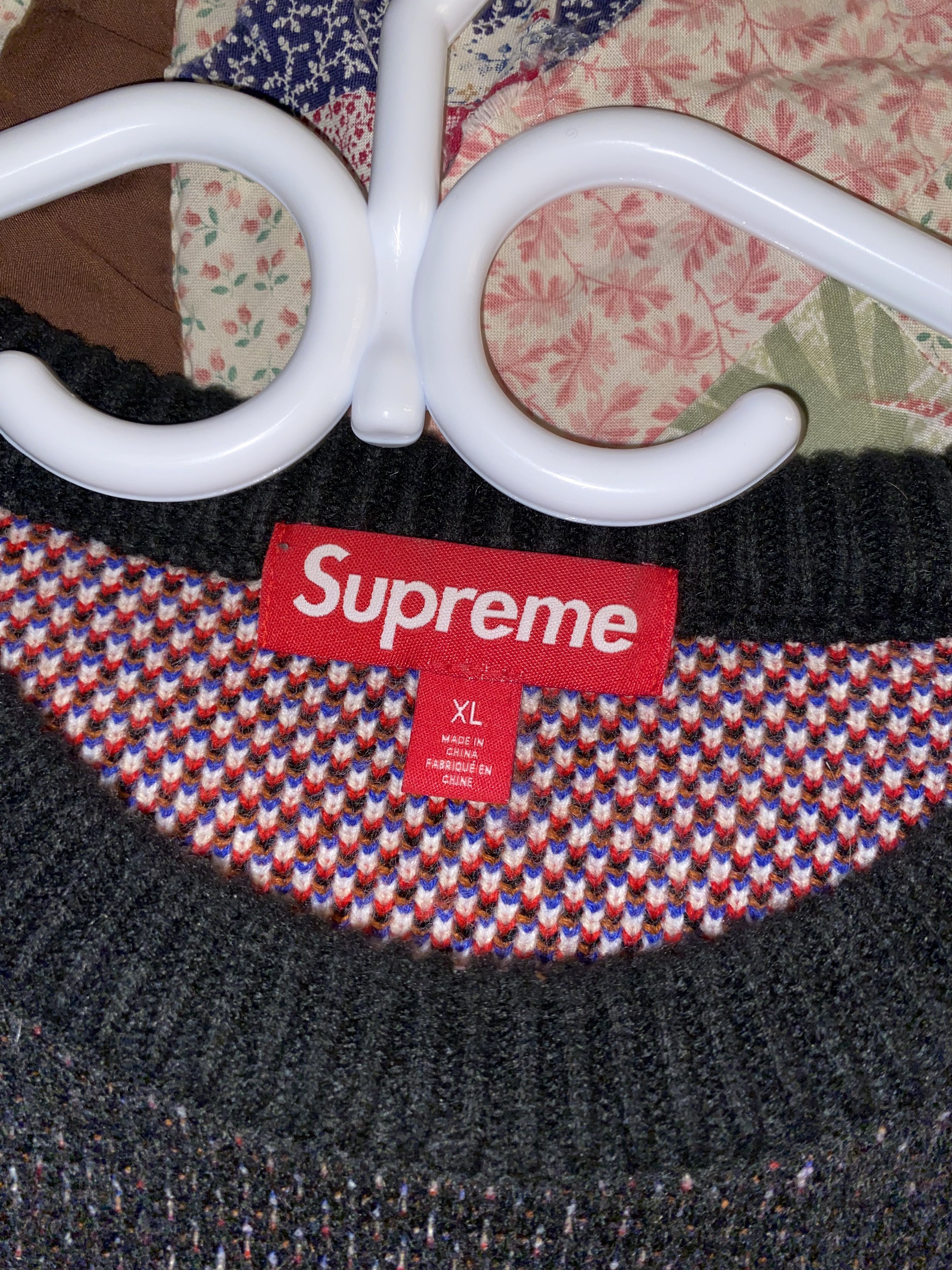 Supreme Supreme snow white knit black Size US XL / EU 56 / 4 - 3 Thumbnail