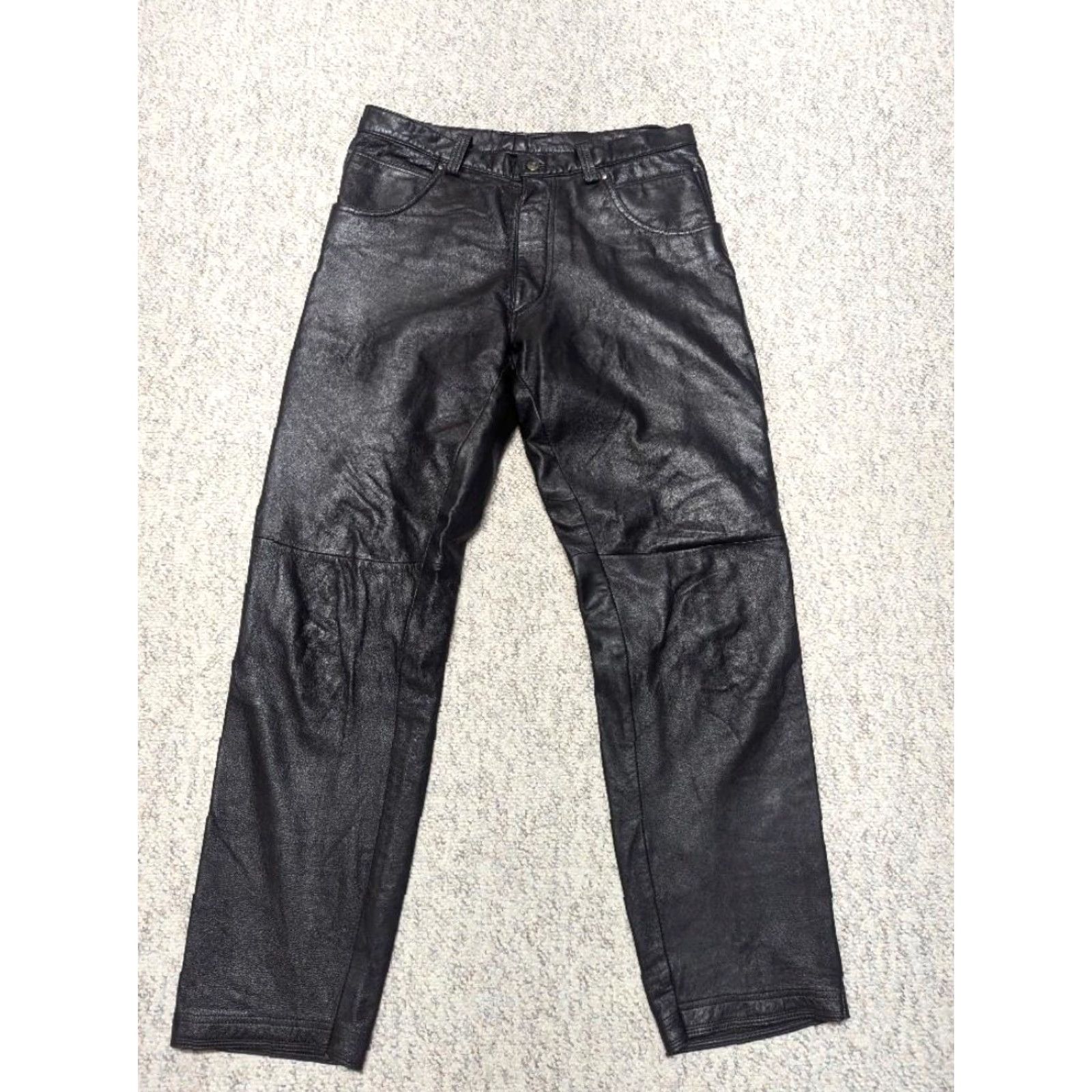 Vintage VINTAGE Wilsons Leather Pants 36x32 Black 1990s Y2K Cargo Jeans Motorcycle Relaxed Straight Mens Pants Leather Cargo Pocket Jeans Size US 36 / EU 52 - 2 Thumbnail