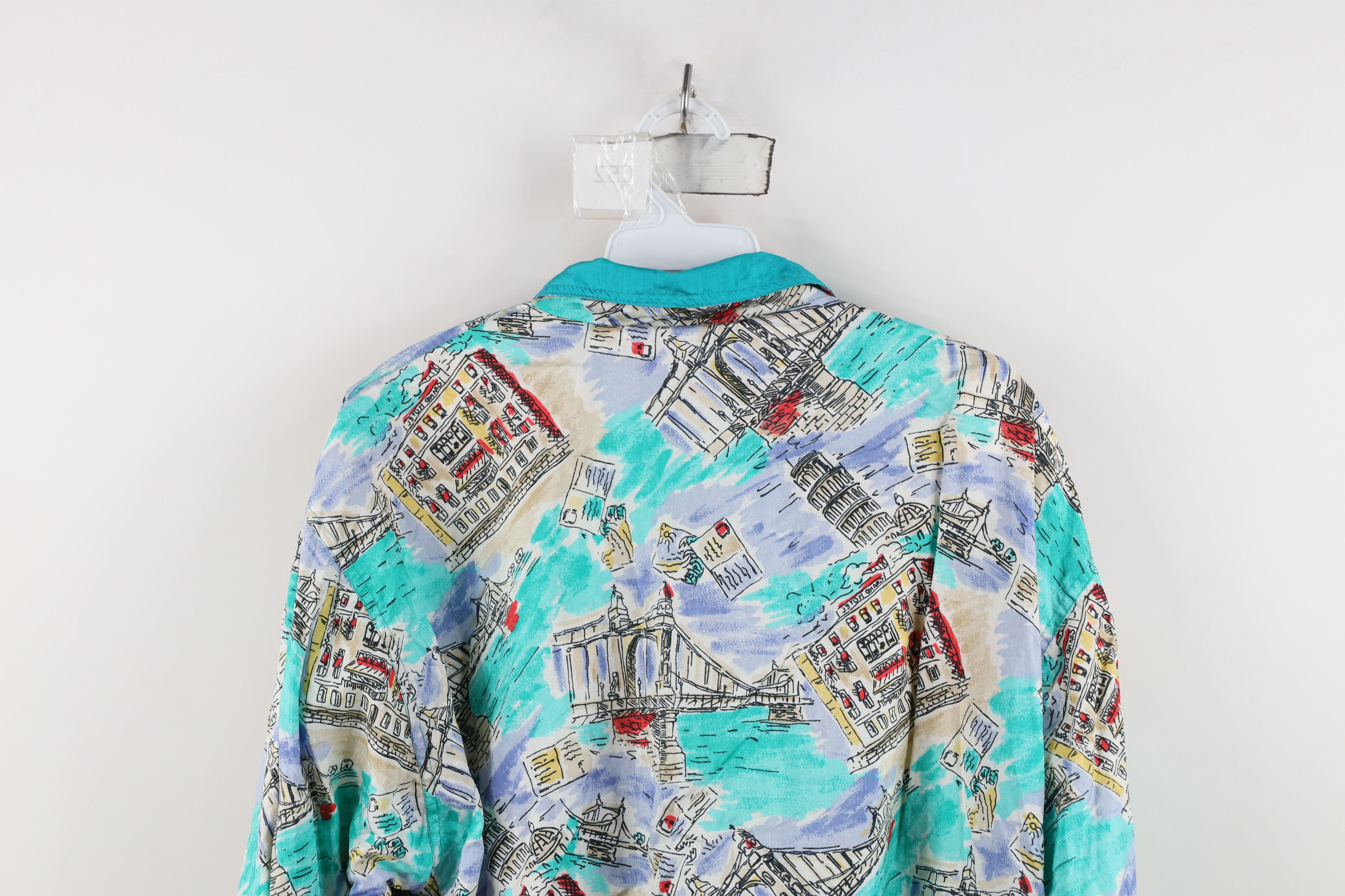Vintage Vintage 90s Streetwear Over Print Lined Windbreaker Jacket Size L / US 10 / IT 46 - 12 Thumbnail