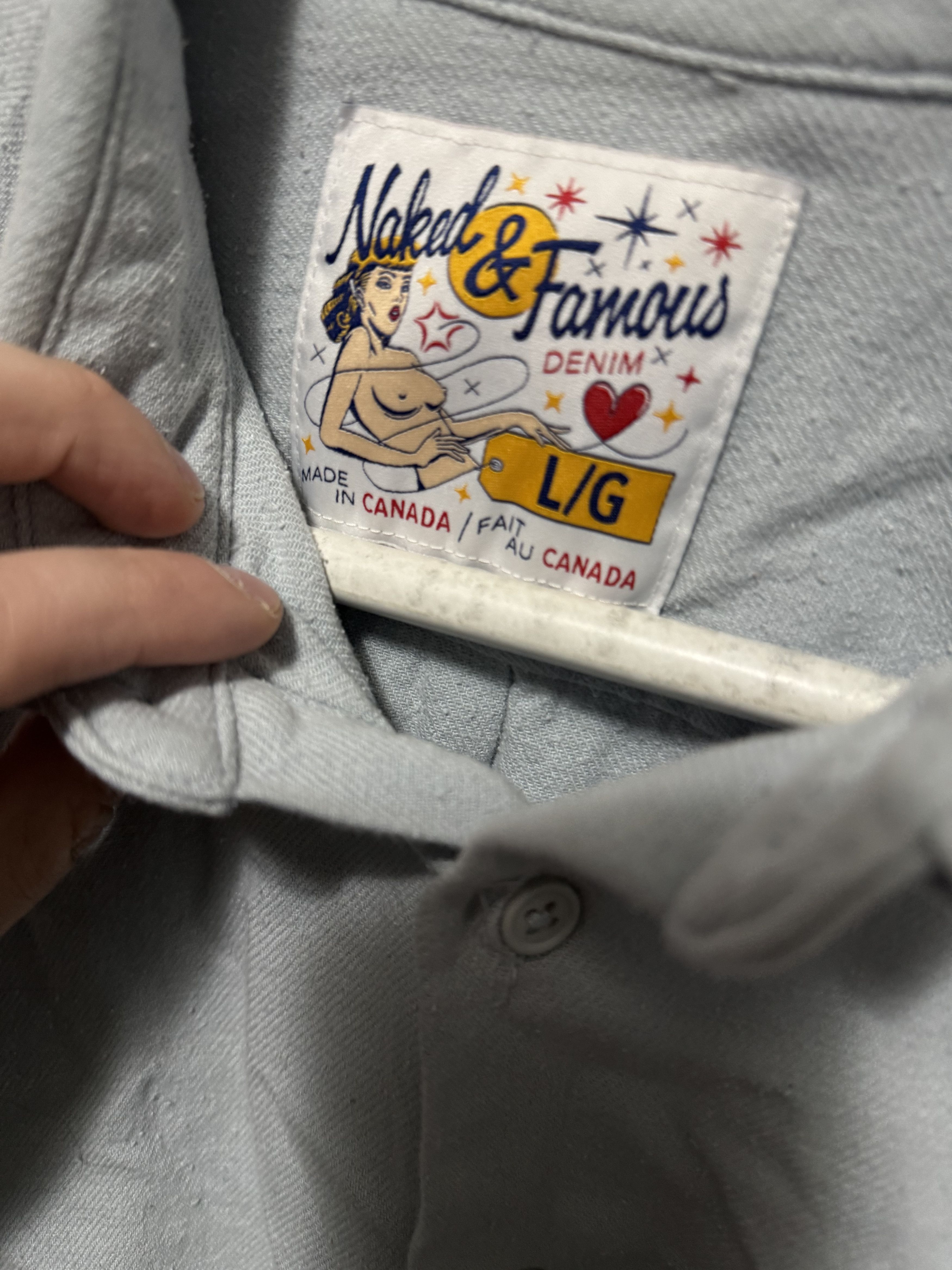 Naked & Famous Naked & Famous Easy Shirt Oxford (textured) - light blue Size US L / EU 52-54 / 3 - 3 Thumbnail