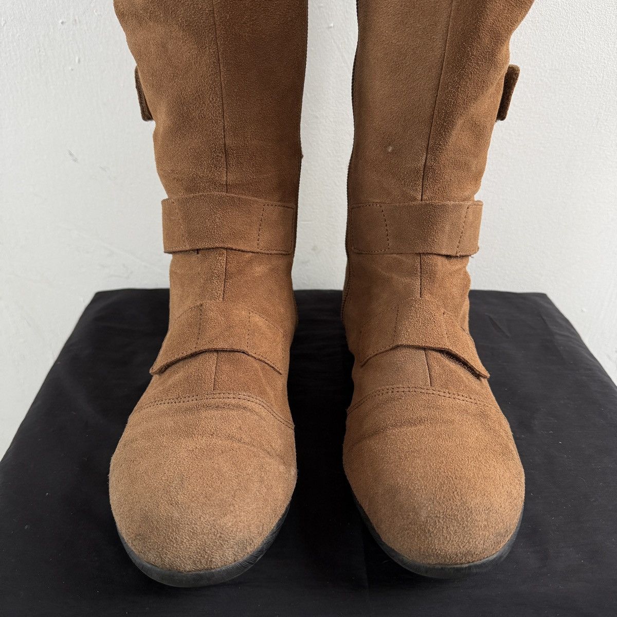 Levi's Vintage Y2K Levi’s Tan Suede Moto Racing Boots Size US 8.5 / IT 38.5 - 6 Thumbnail