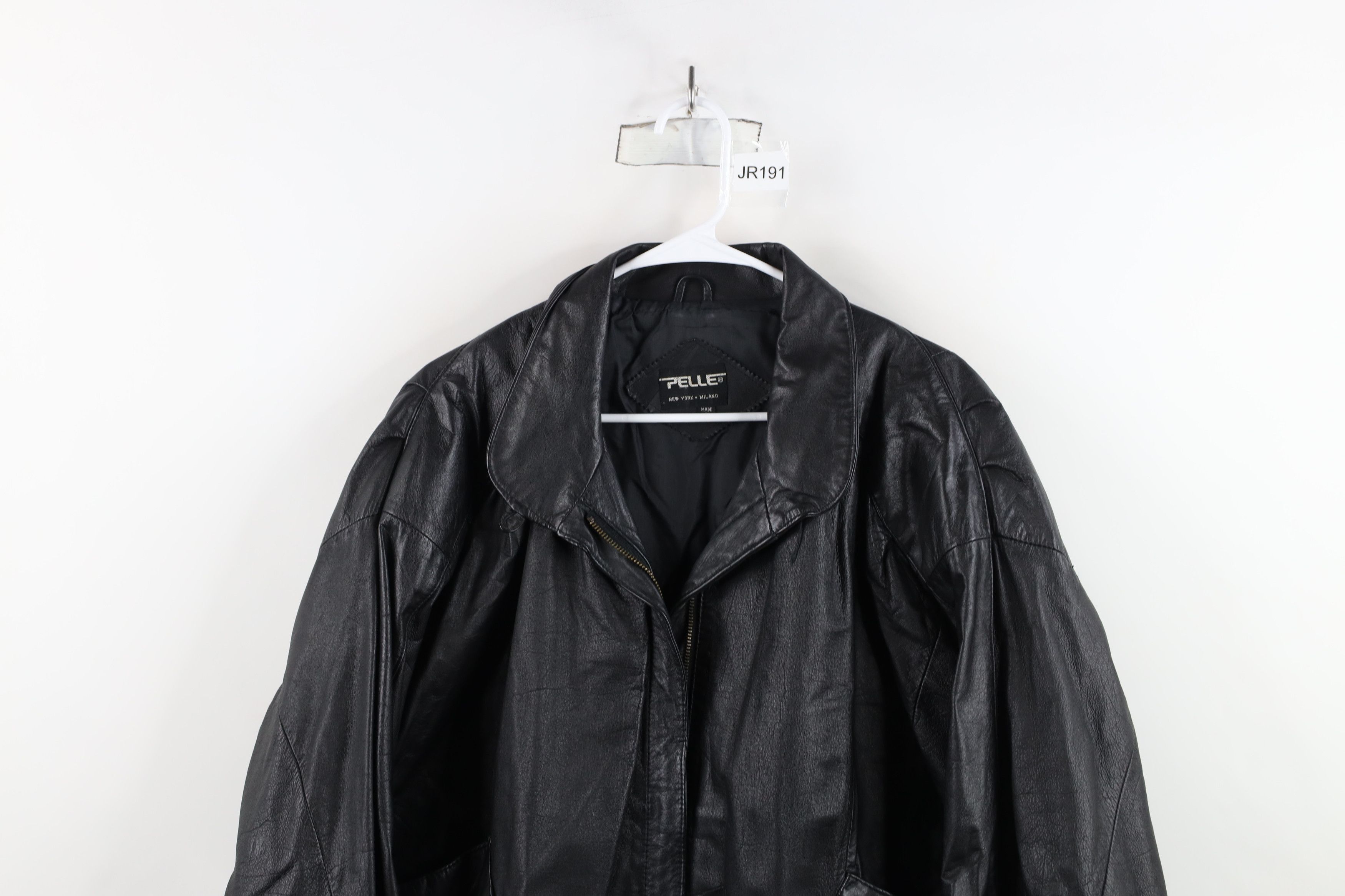 Vintage Vintage 90s Streetwear Pelle Leather Full Zip Jacket Size XXL / US 16-18 / IT 52-54 - 2 Thumbnail