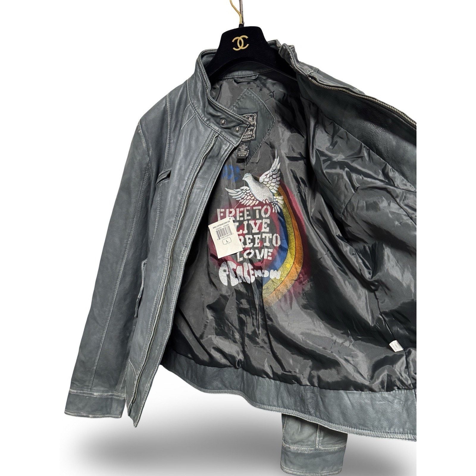 Lucky Brand NWT Lucky Brand leather Jacket Size L Size L / US 10 / IT 46 - 1 Thumbnail