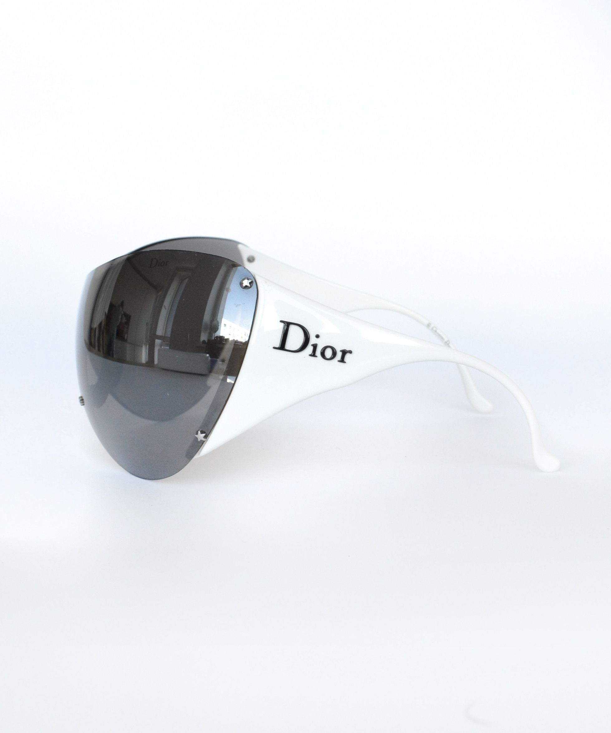 Dior DIOR Sunglasses Ski 1 White Logo Mask Shield GALLIANO Size ONE SIZE - 2 Thumbnail
