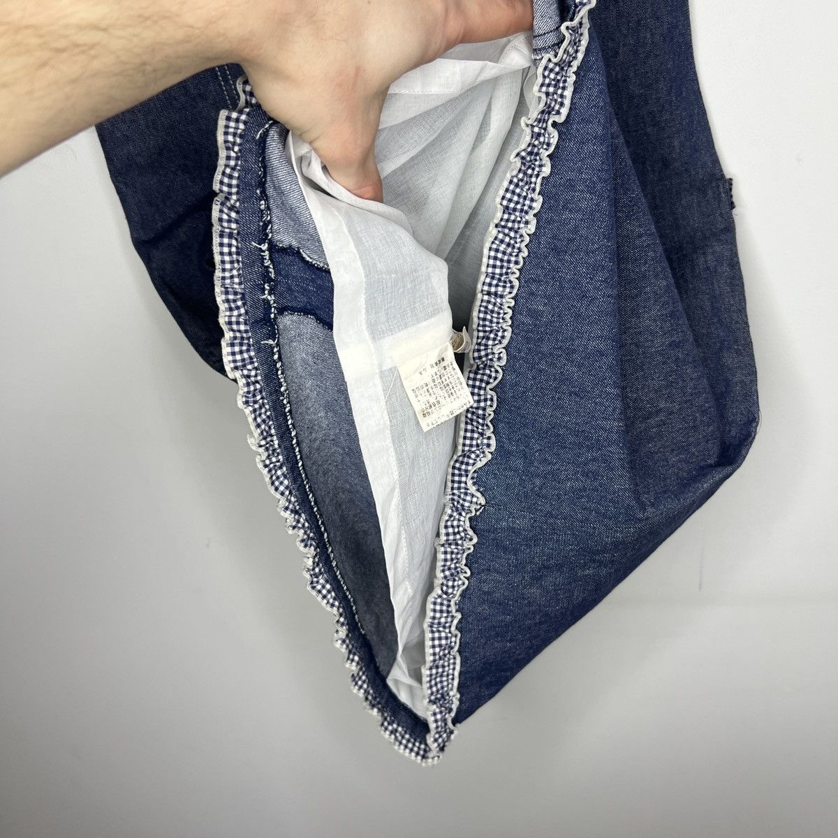 Designer × Japanese Brand René International Mini Denim Dress Uniform Preppy Style Size XS / US 0-2 / IT 36-38 - 10 Thumbnail