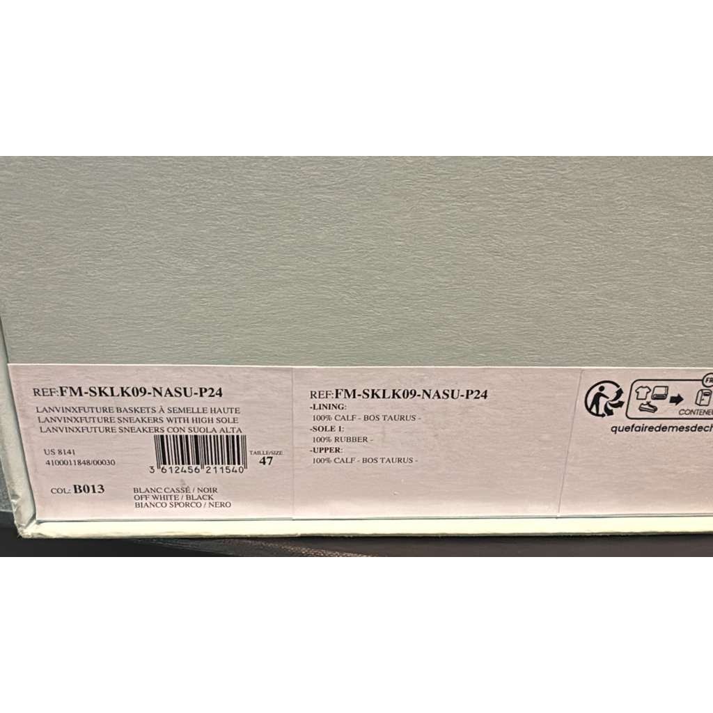 Lanvin o1rshd1 Sneakers With High Sole in Off White/Black Size US 14 / EU 47 - 24 Thumbnail