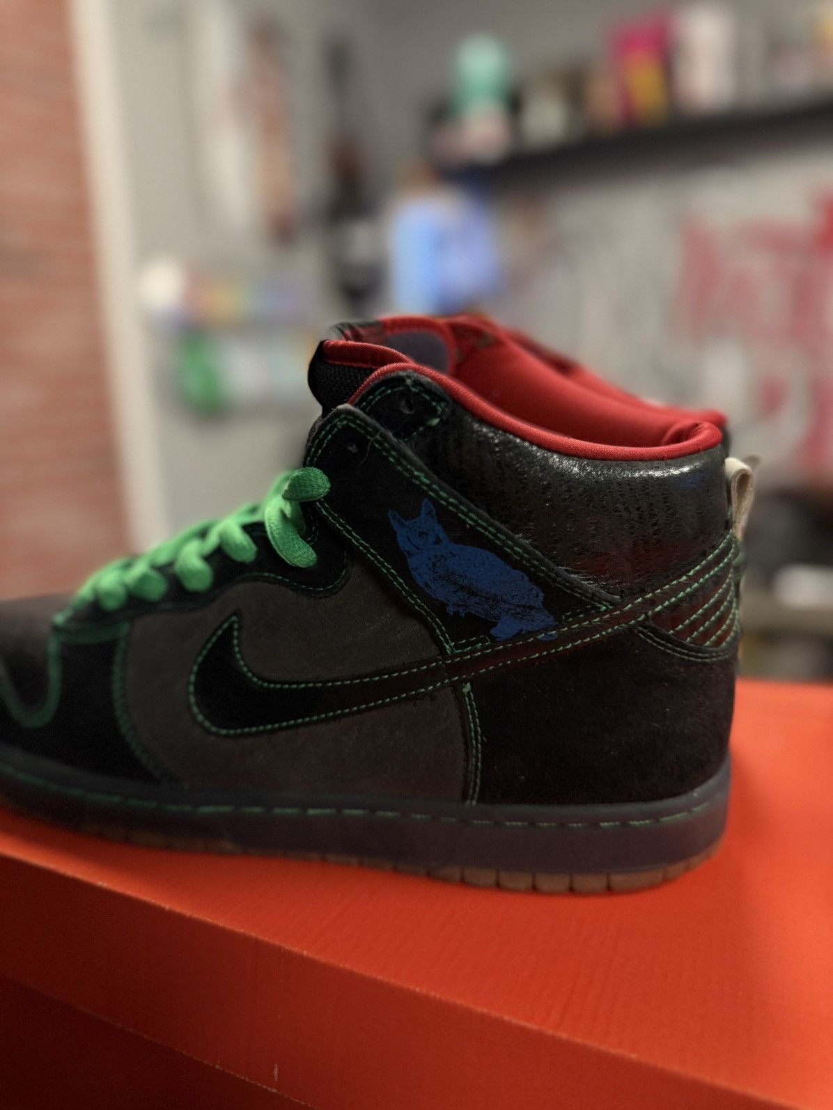 Nike Size 11 Nike Dunk High Premium SB 2008 Twin Peaks Night Owl Size US 11 / EU 44 - 9 Thumbnail