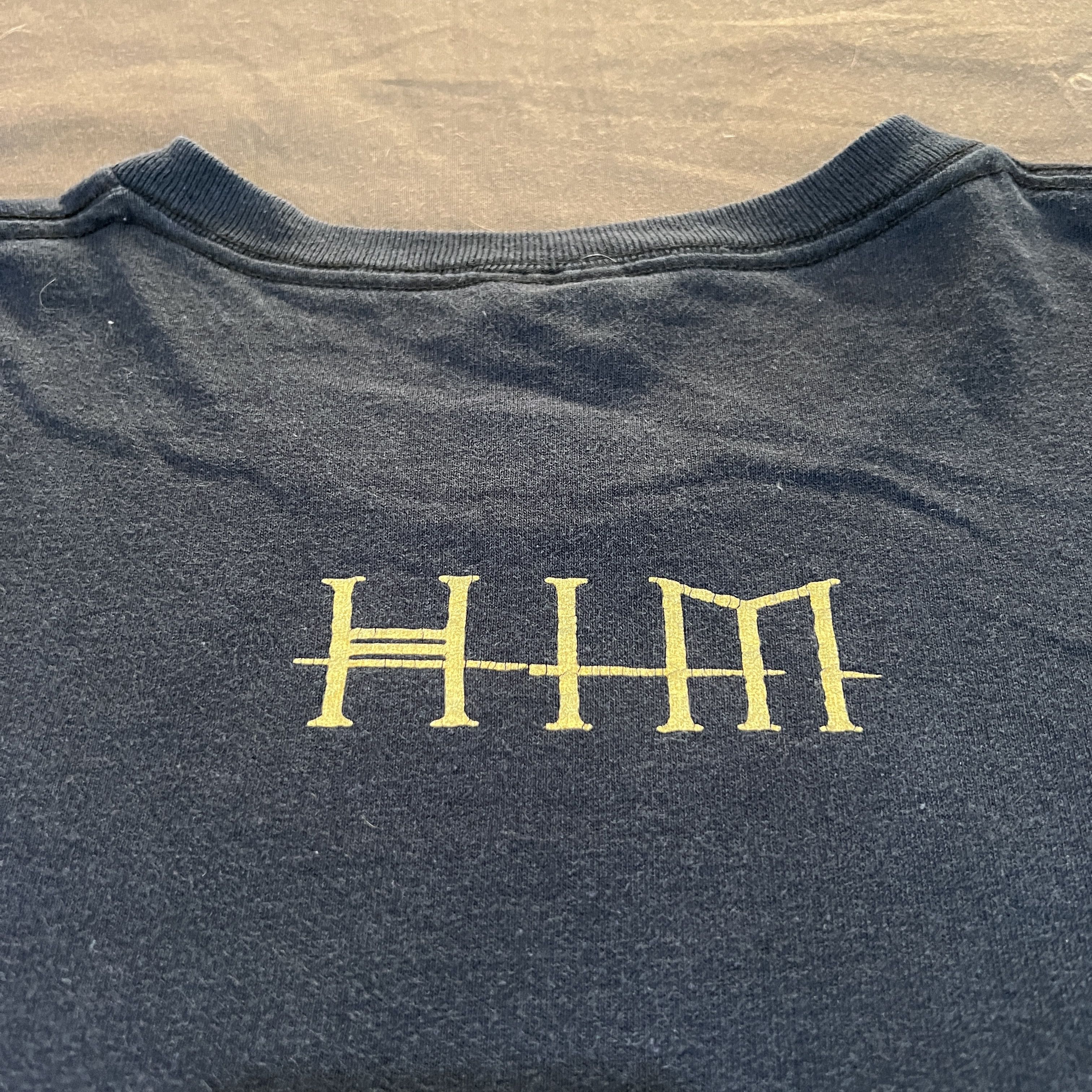 Band Tees × Seditionaries × Vintage Vintage Y2K 2000s HIM logo Promo Tee Faded Gothic metal Size US L / EU 52-54 / 3 - 8 Thumbnail