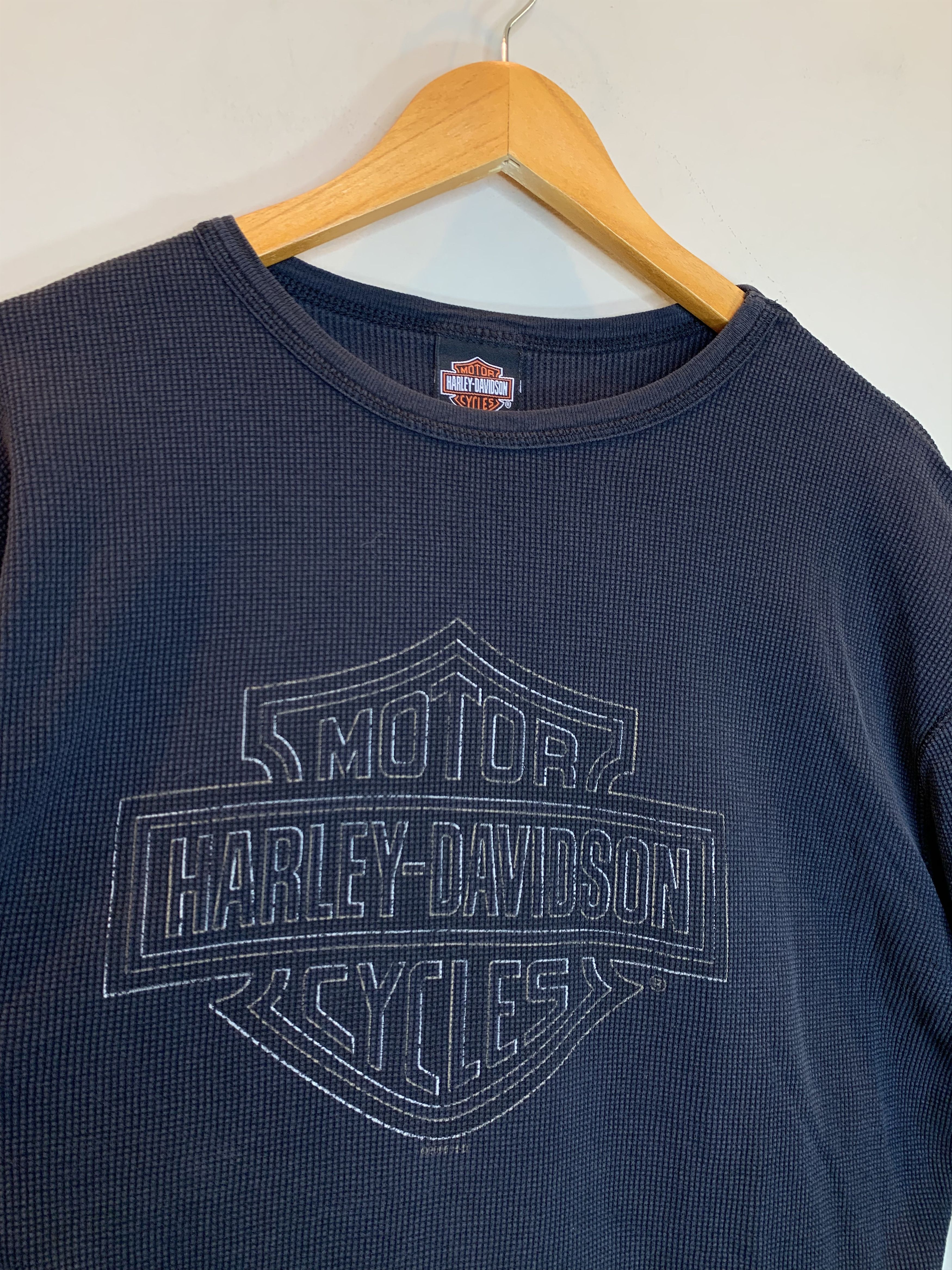 Harley Davidson RARE* Vintage 90’s Harley Davidson Biker Faded Thermal Shirt Size US L / EU 52-54 / 3 - 3 Thumbnail