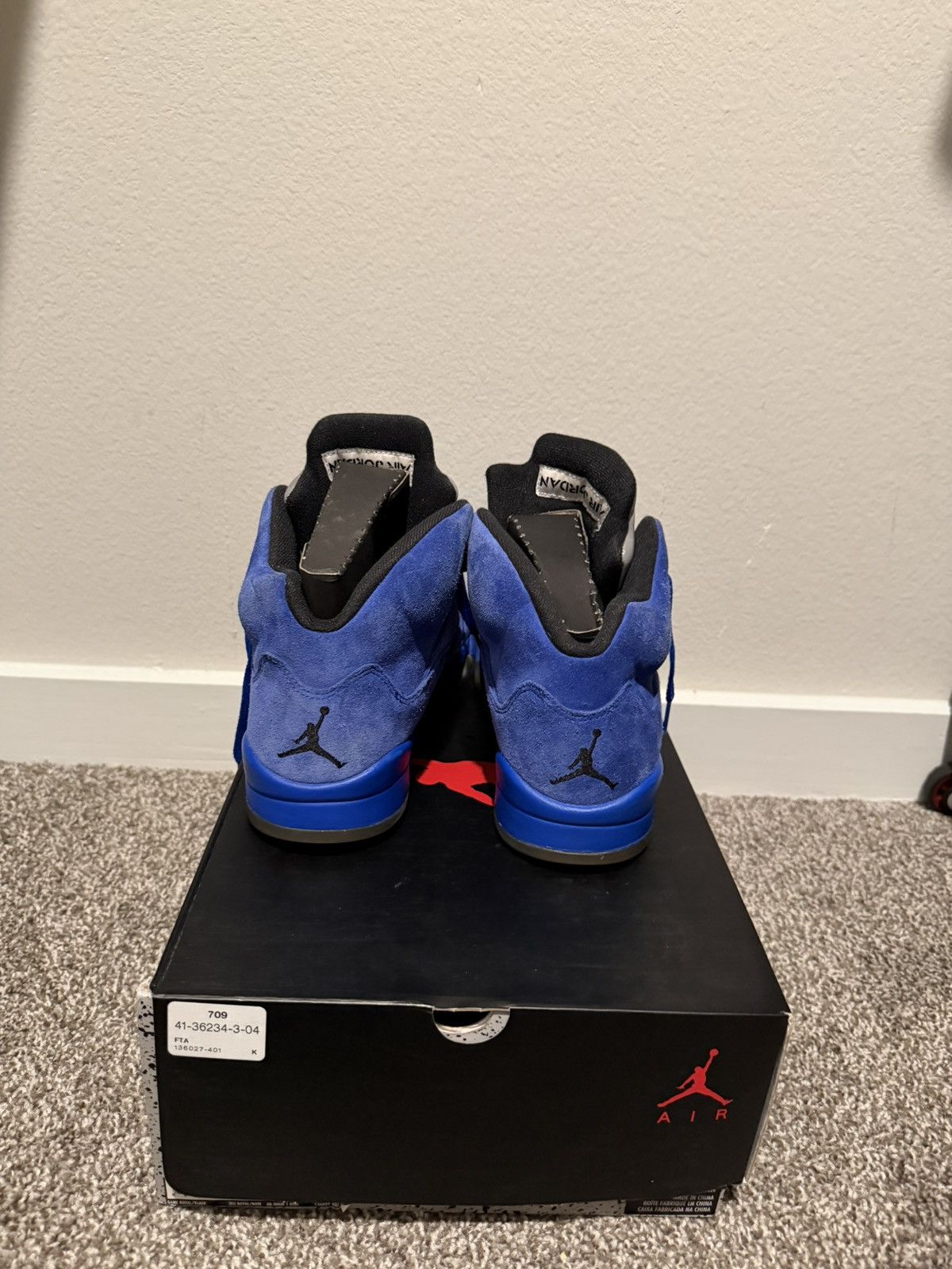 Nike Royal Blue Jordan 5 Size US 8.5 / EU 41-42 - 5 Thumbnail