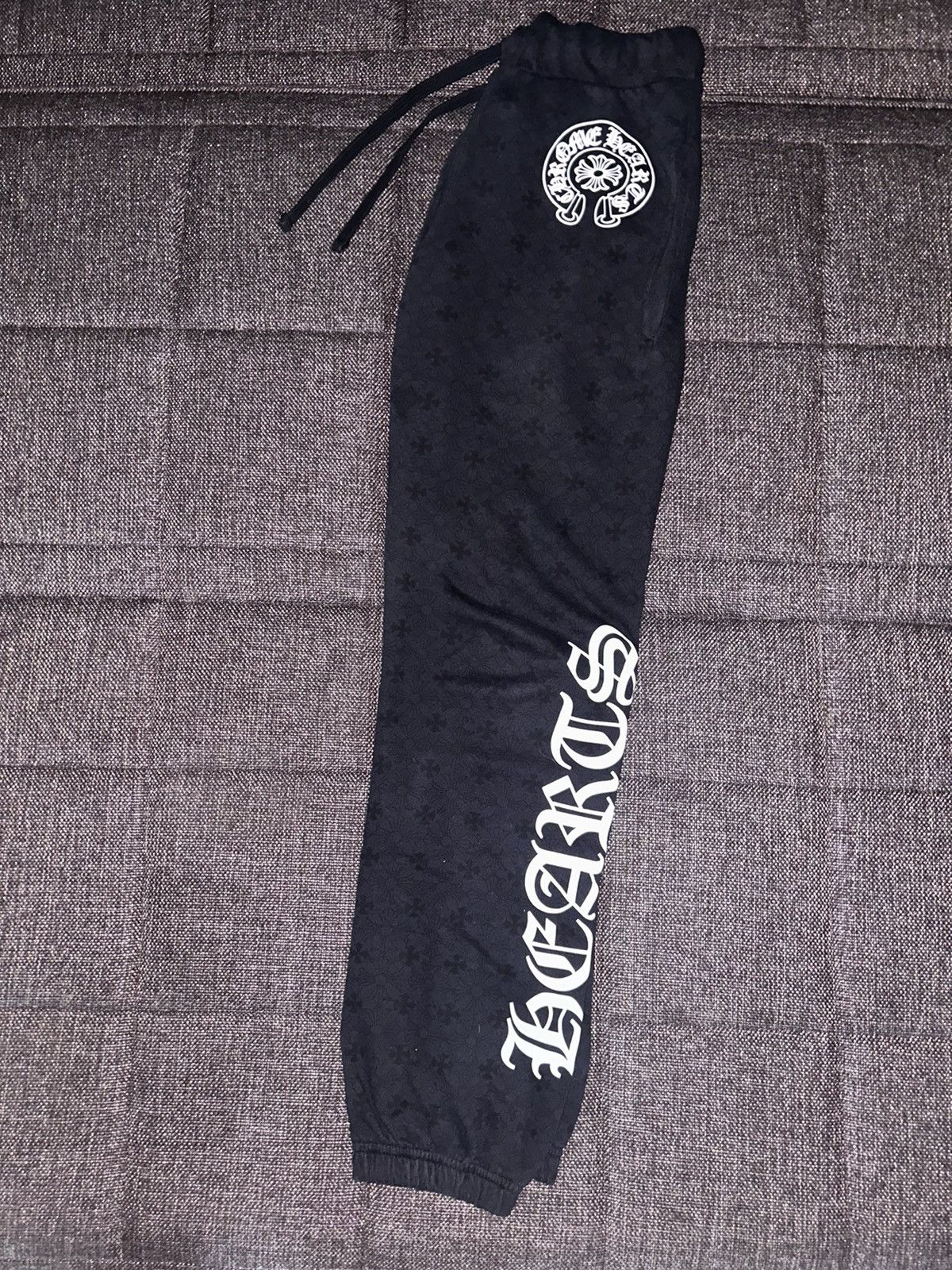 Image of Chrome Hearts Monogram Sweatpants in Black, Men's (Size 30)